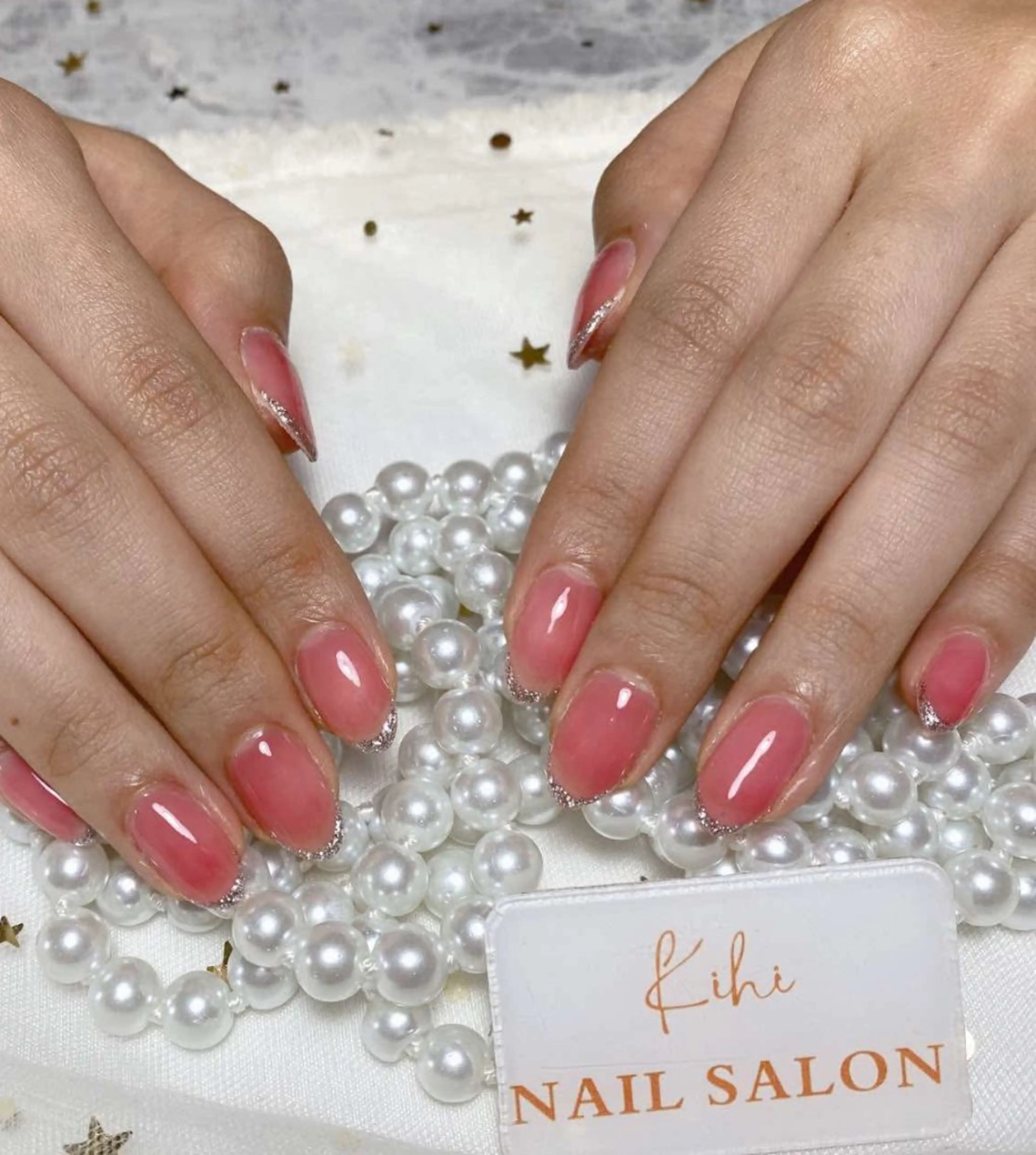 ネイル アートネイル フレンチネイル ジェルネイル グラデーション 韓国ネイル 村中 ハナのネイルデザイン