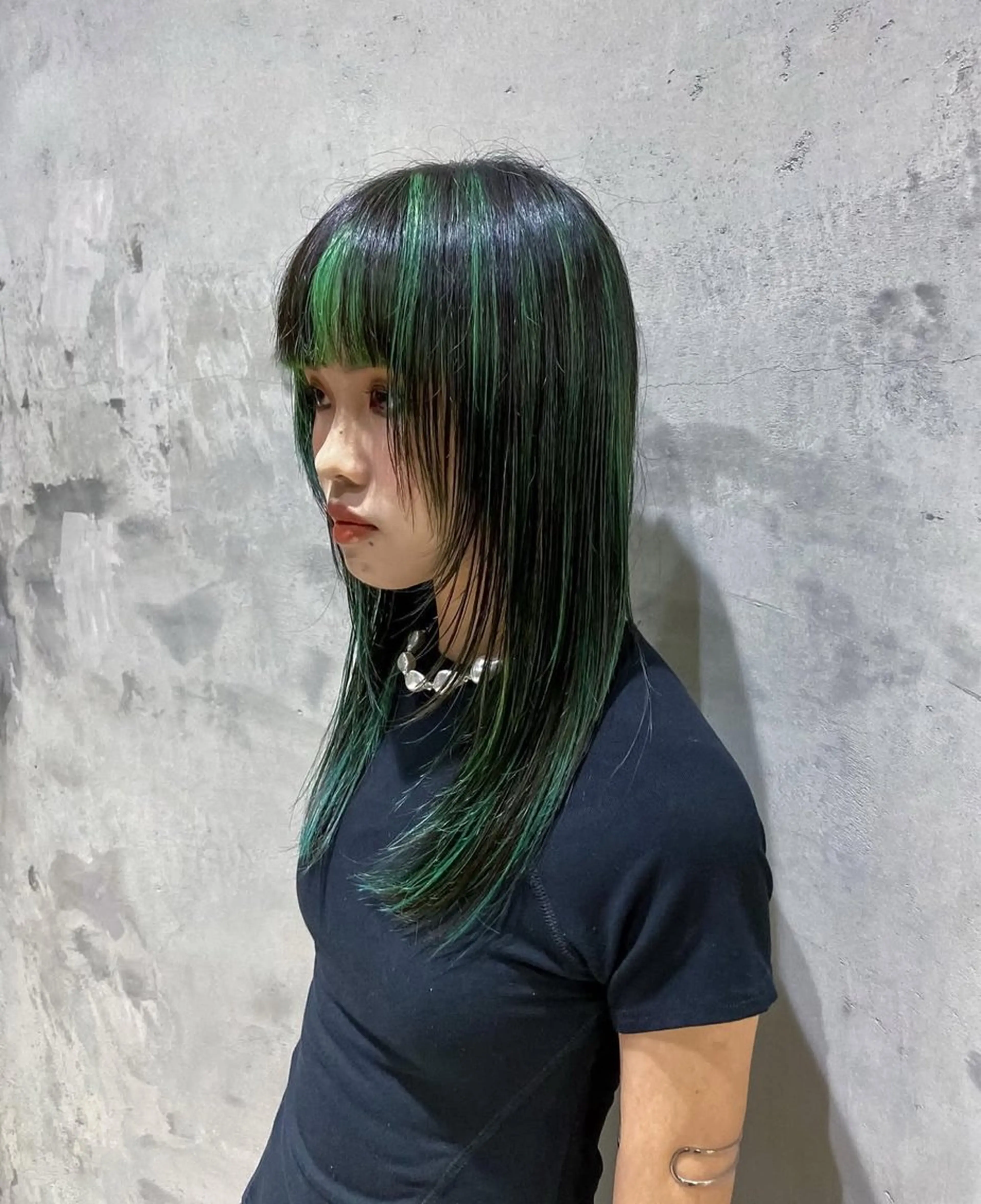 セミロング カラー ヘアカラー トリートメント デザインカラー⭐︎★ 🐆hyo🐆のヘアスタイル