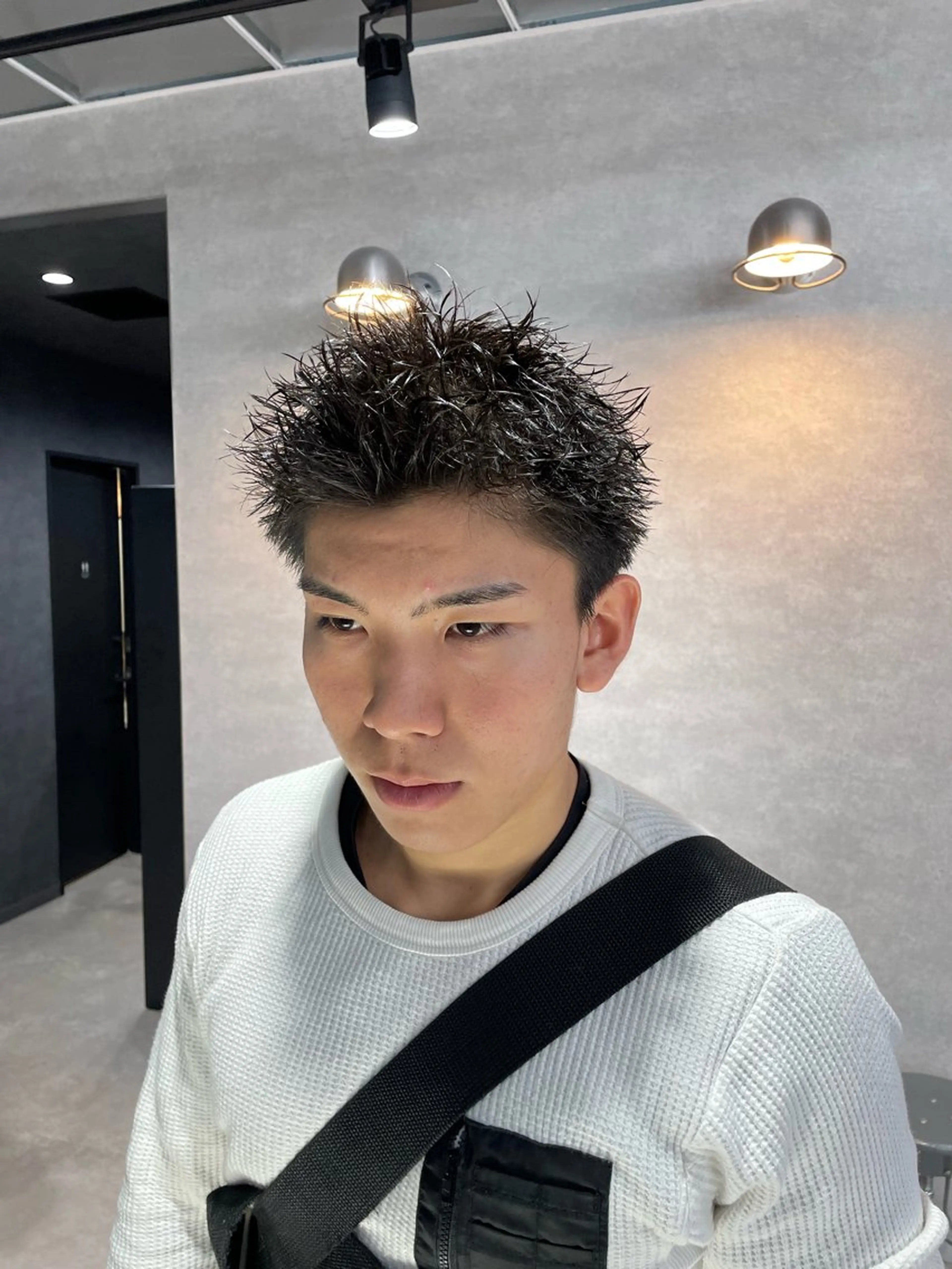 ショート カラー メンズ メンズパーマ 垢抜けハイトーン☀/ 笑顔の美容師/しゅんのヘアスタイル