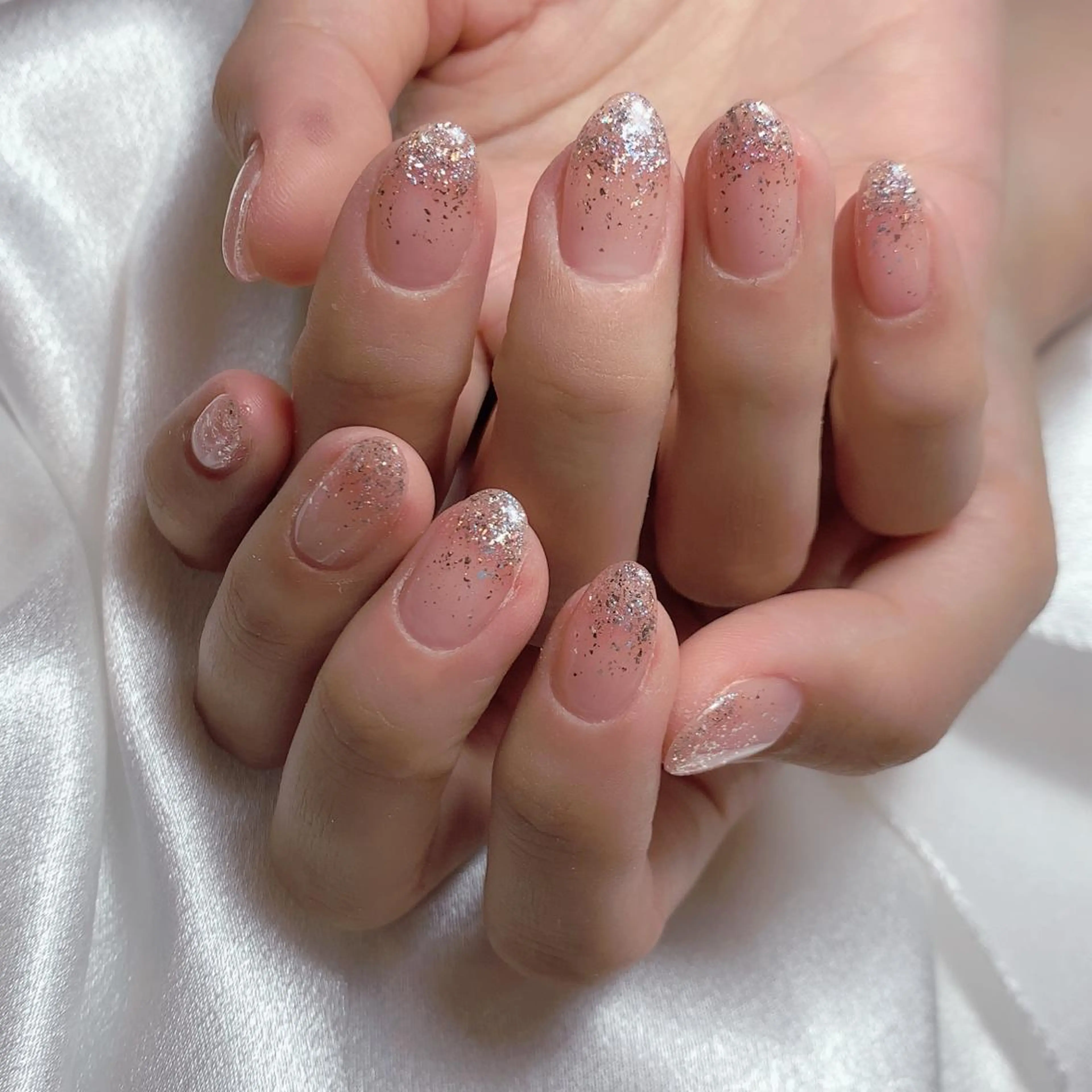 ネイル グラデーション ラメ(グリッター) ラメグラデーション ハンドネイル ネイルサロン ルミア Lumia 店長のネイルデザイン