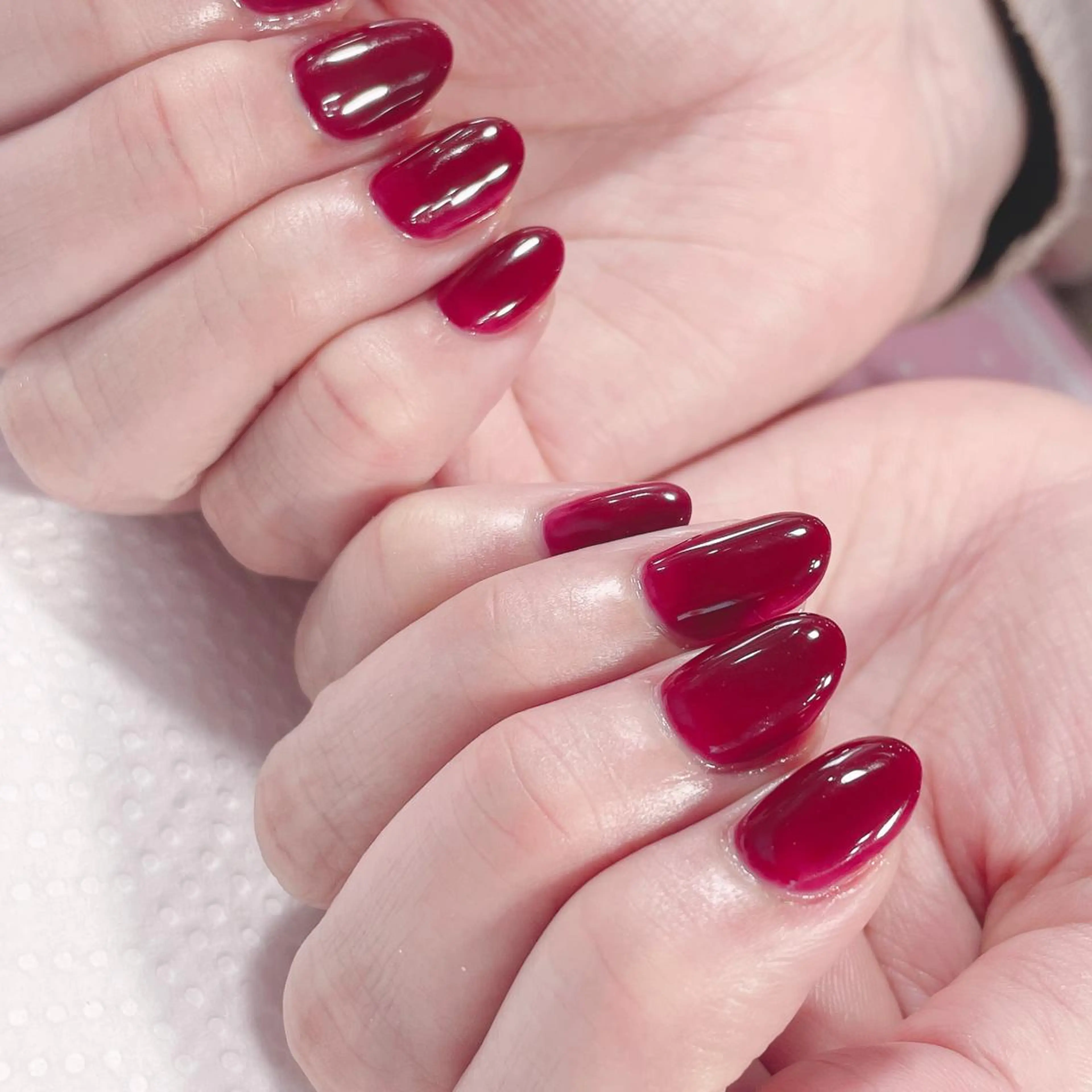 《ジェルオフなし》【新規様限定】ハンドお試しワンカラーorラメグラデーション (追加アート不可)の写真