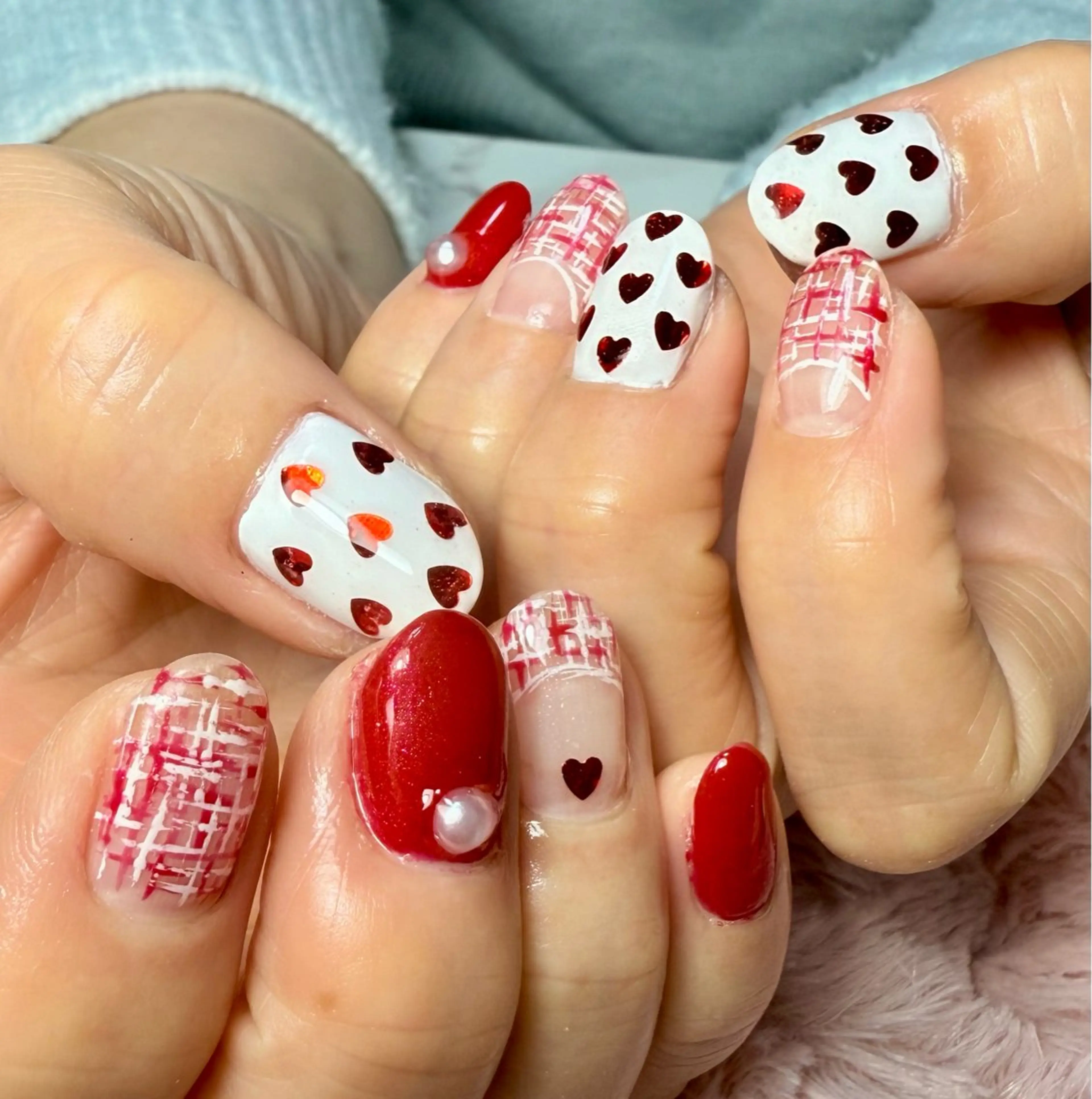 ネイル アートネイル チークネイル フラッシュネイル フラッシュマグ フレンチネイル M.N_ nailのネイルデザイン