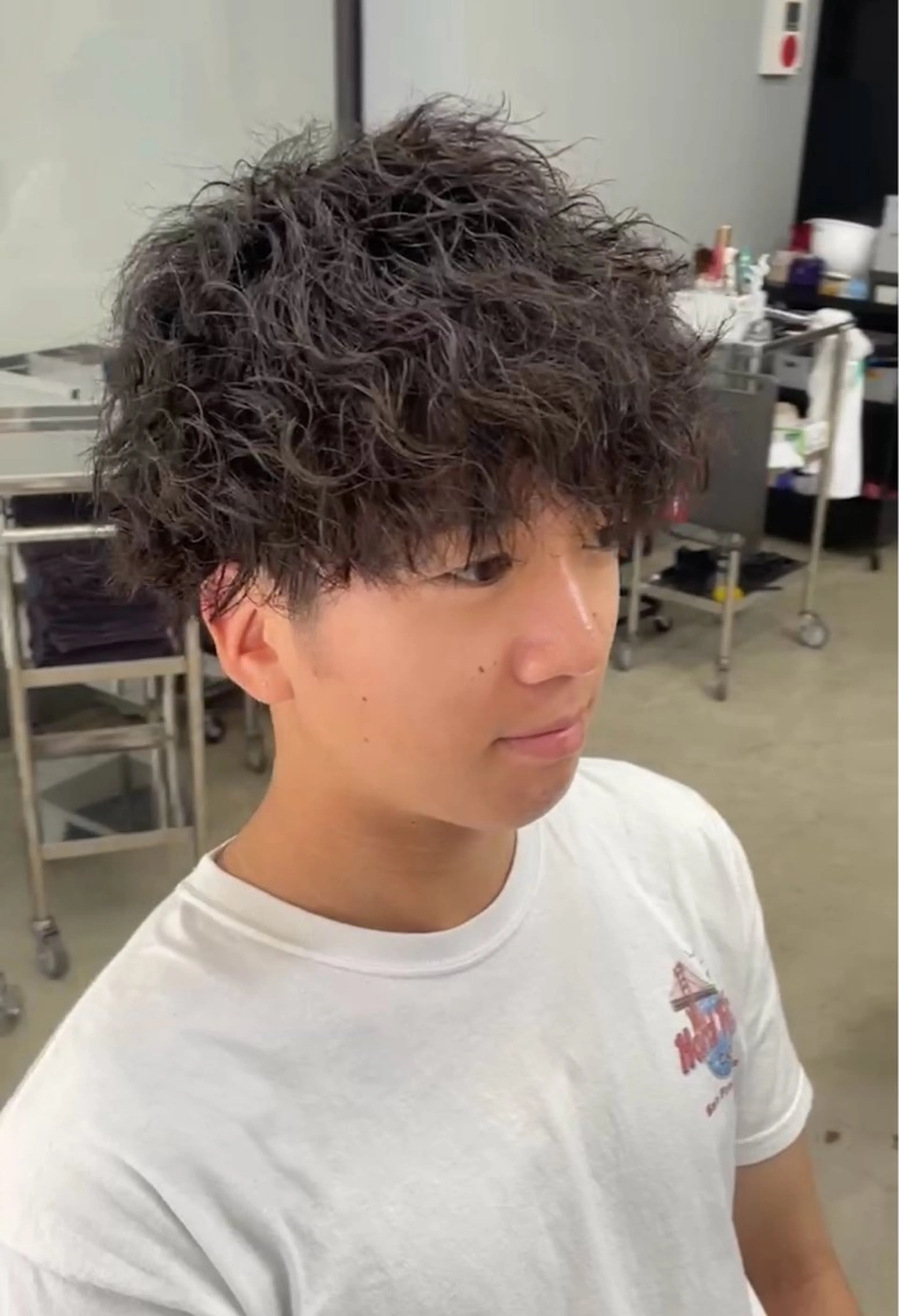 ショート パーマ メンズ カット パーマ メンズ専門サロン wokeのヘアスタイル