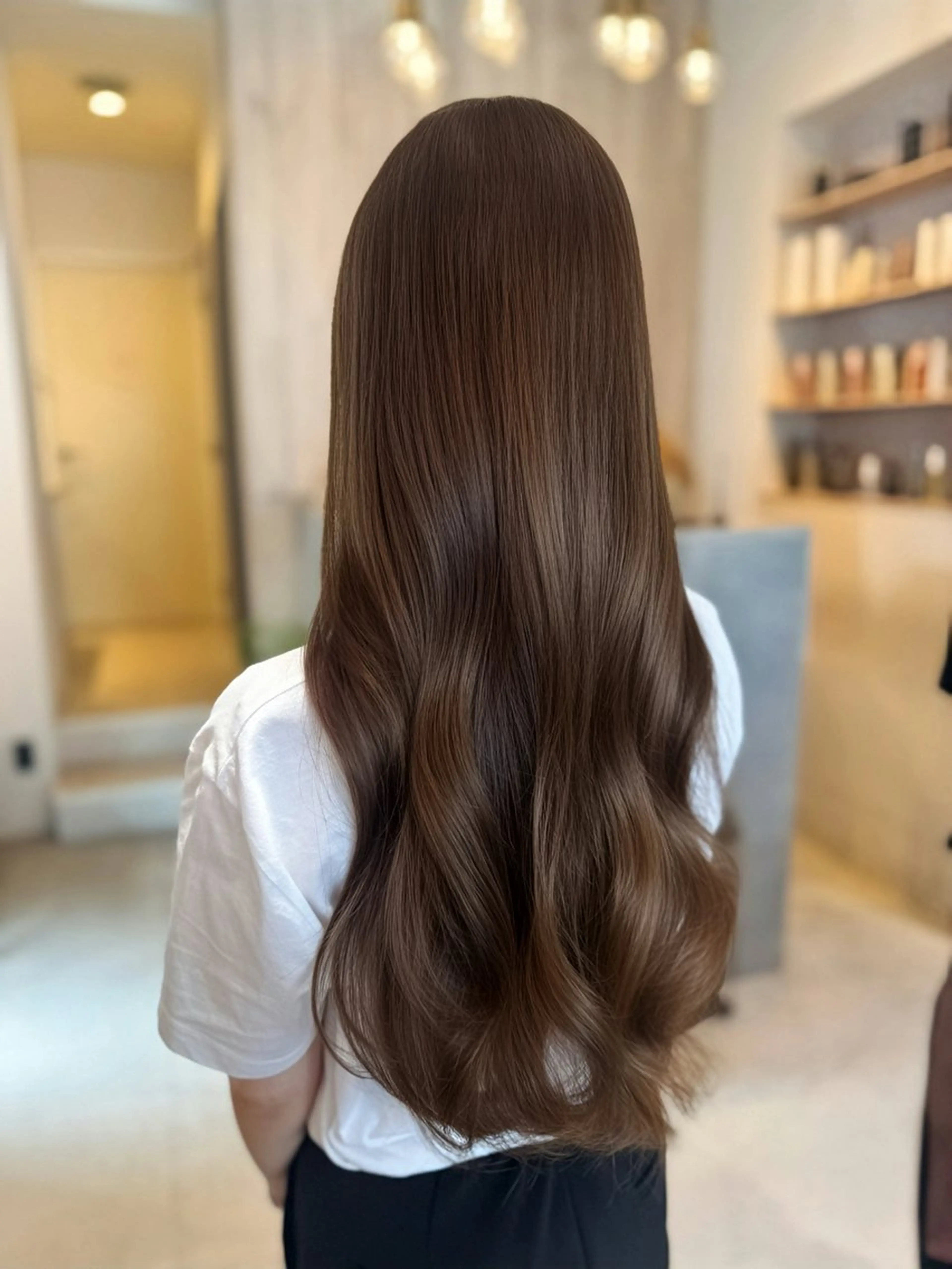 ロング ヘアカラー トリートメント Ria／透明感カラー ／レイヤー／ボブ🌸のヘアスタイル