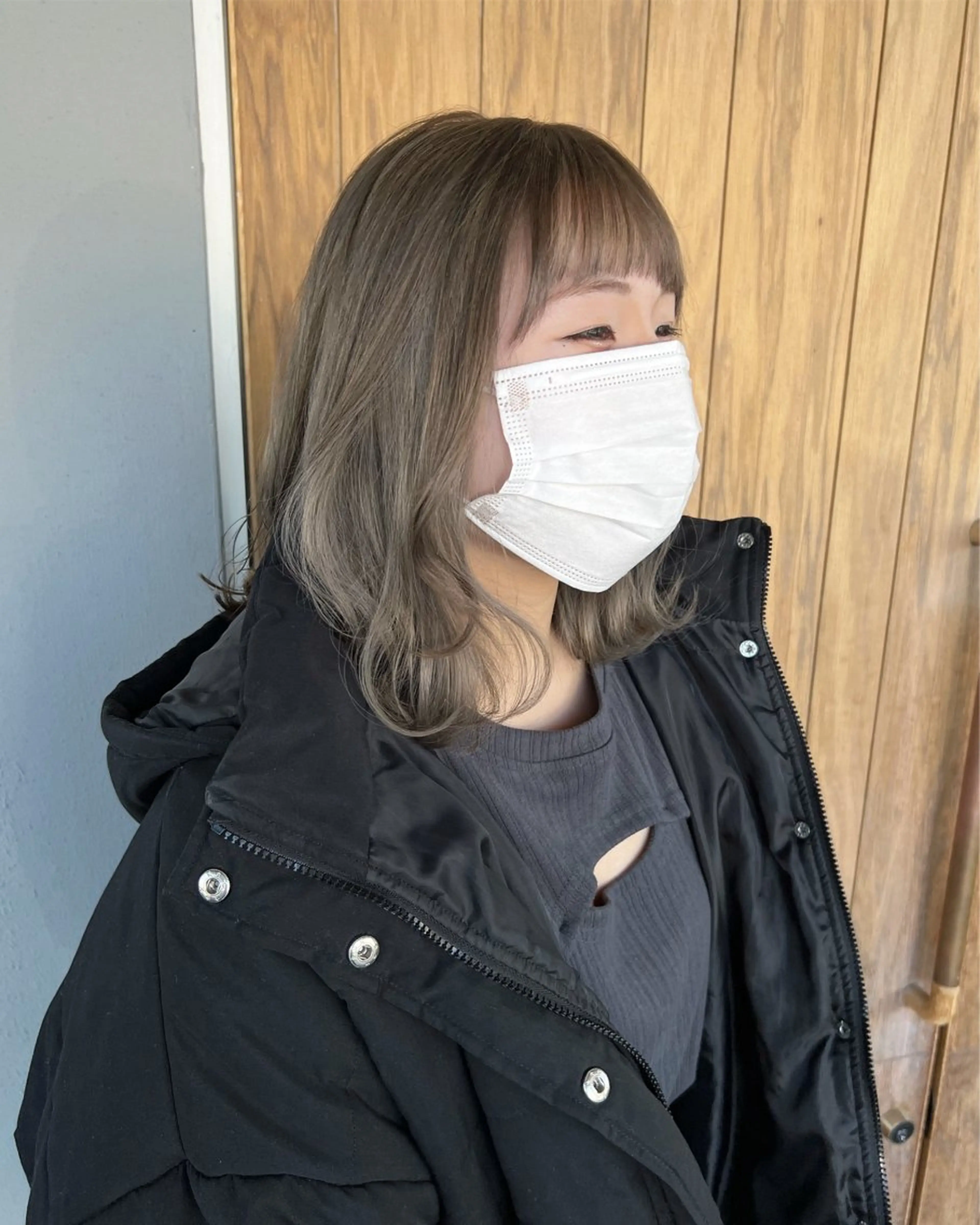 ミディアム カラー アッシュ ブリーチ ヘアカラー フラム所属・WATANABE MISAKIのヘアスタイル