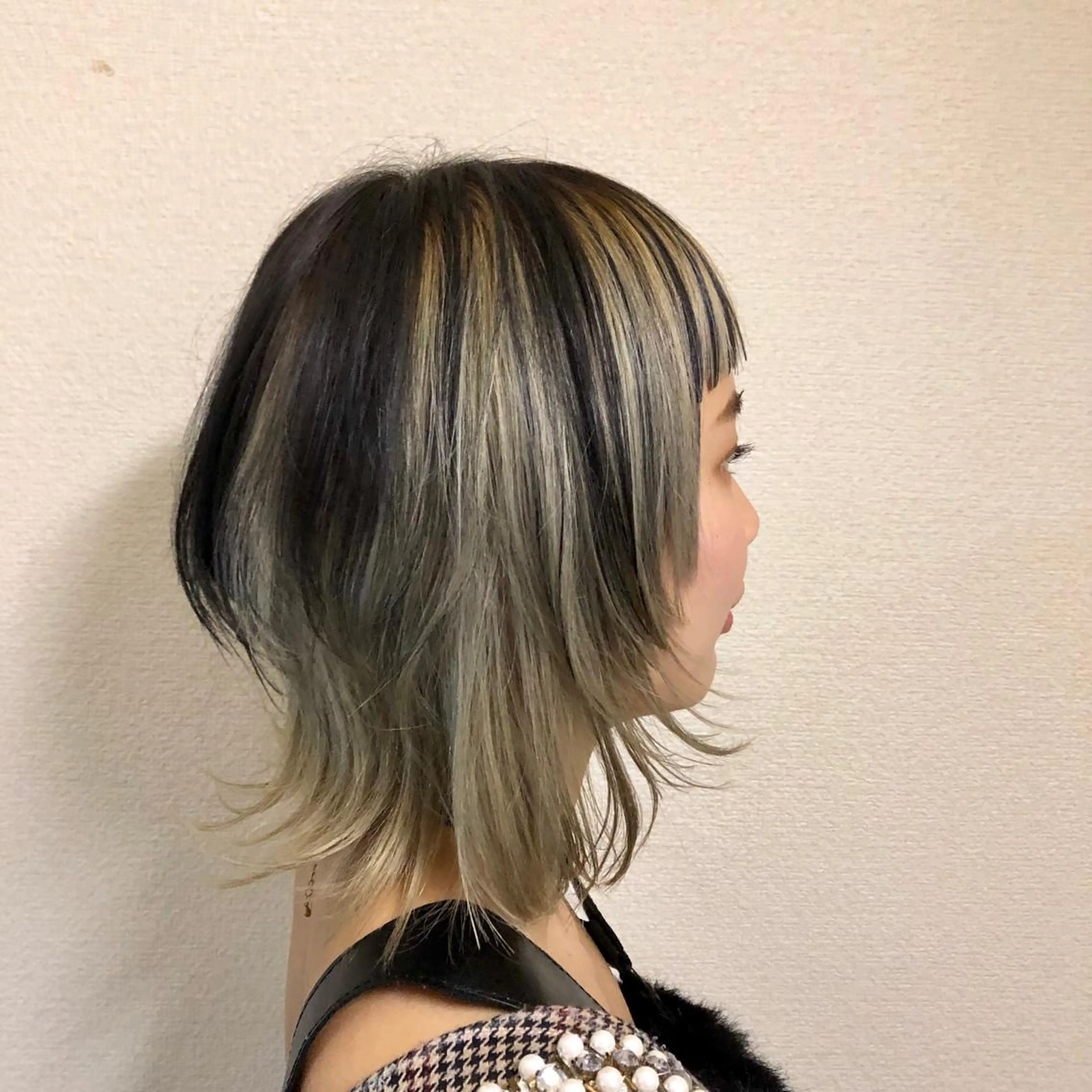 ミディアム ボブ ウルフカット 丹家 海人のヘアスタイル