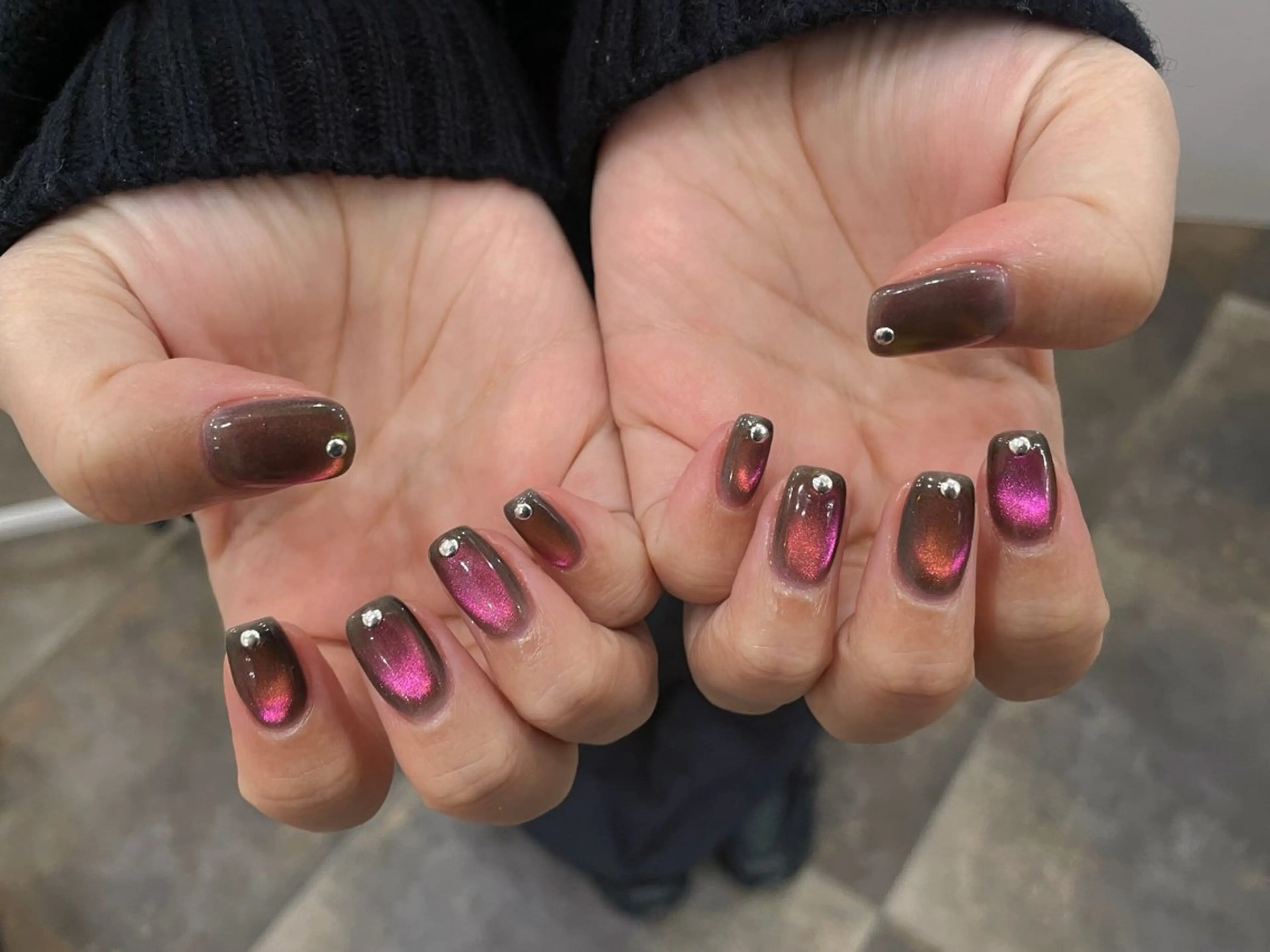 ネイル マグネットネイル ピンク k. mioのネイルデザイン