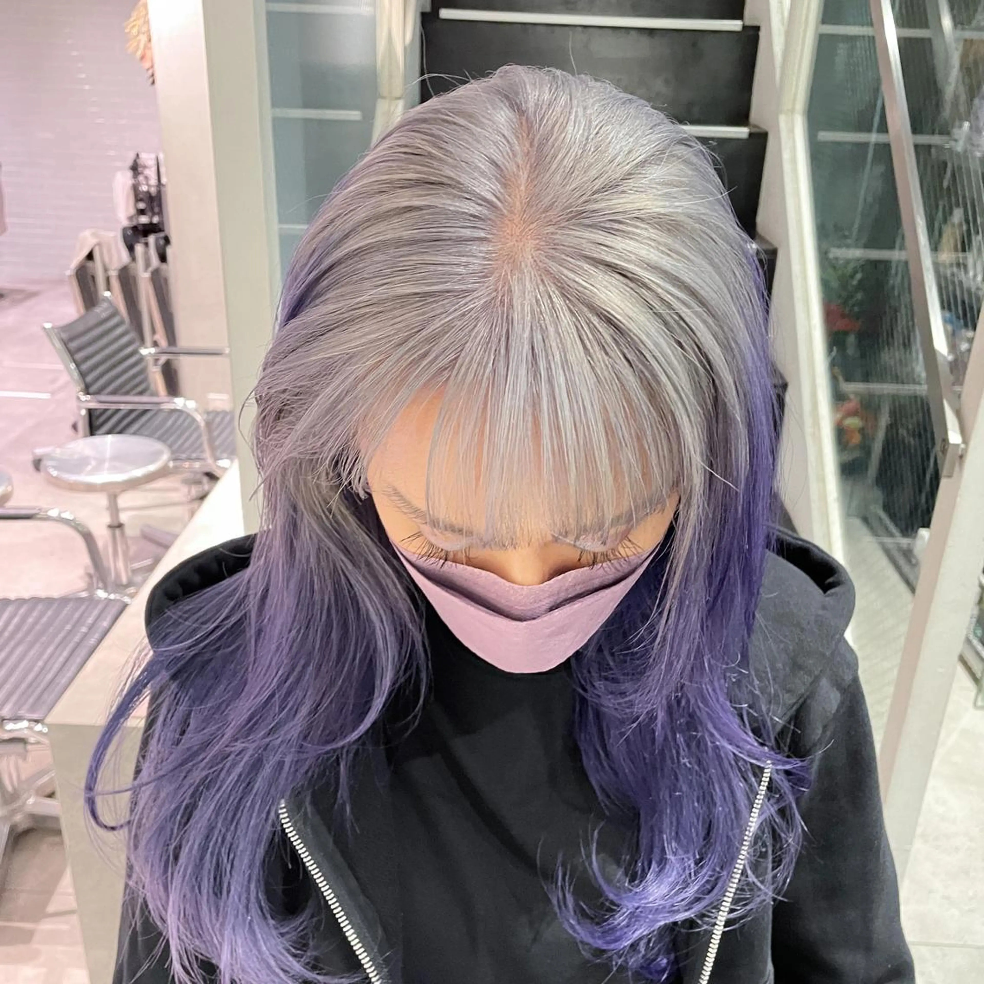 ミディアム カラー miyu ハイトーン/レイヤーのヘアスタイル