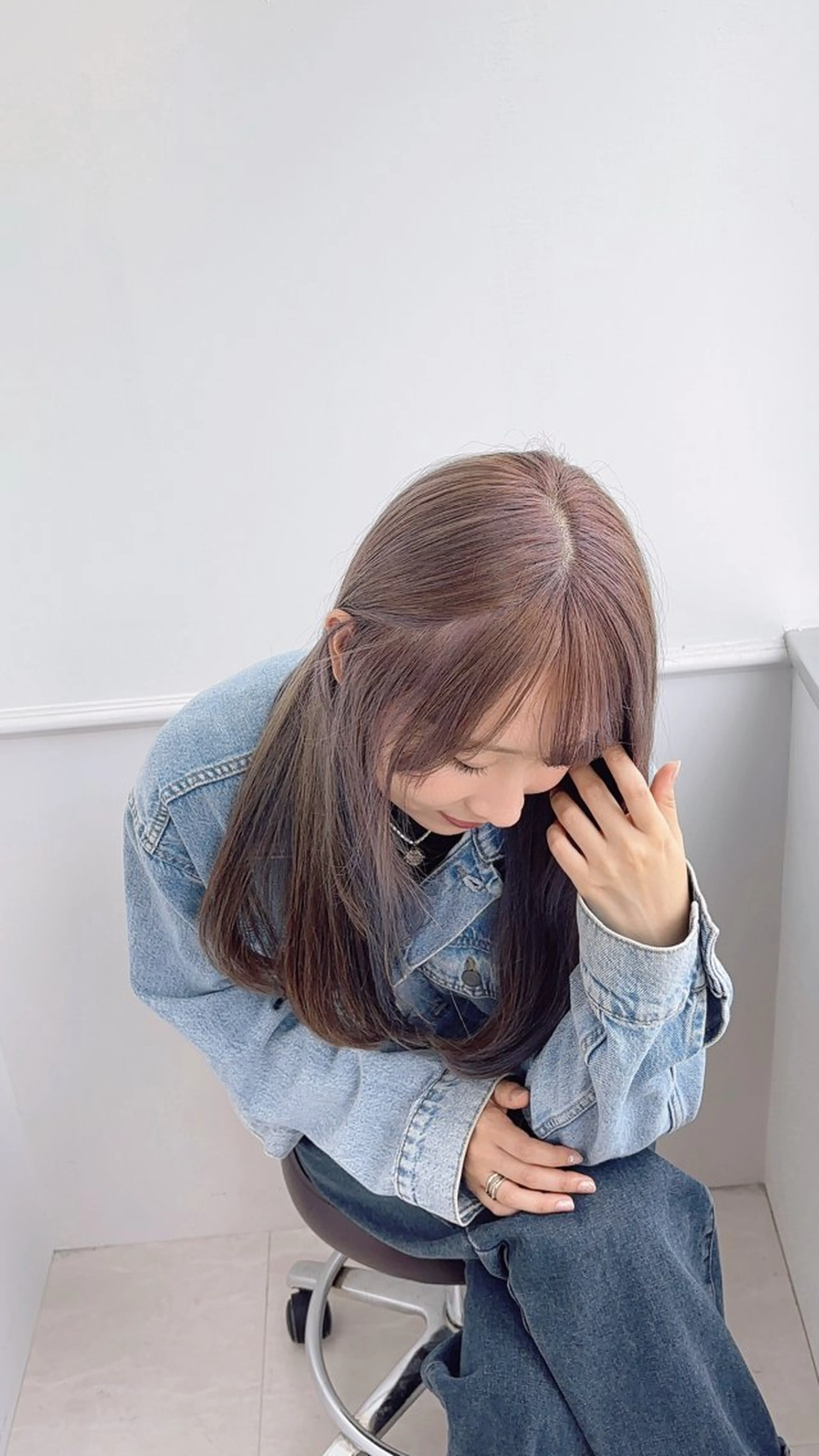 セミロング ヘアカラー 瀬戸 杏珠のヘアスタイル