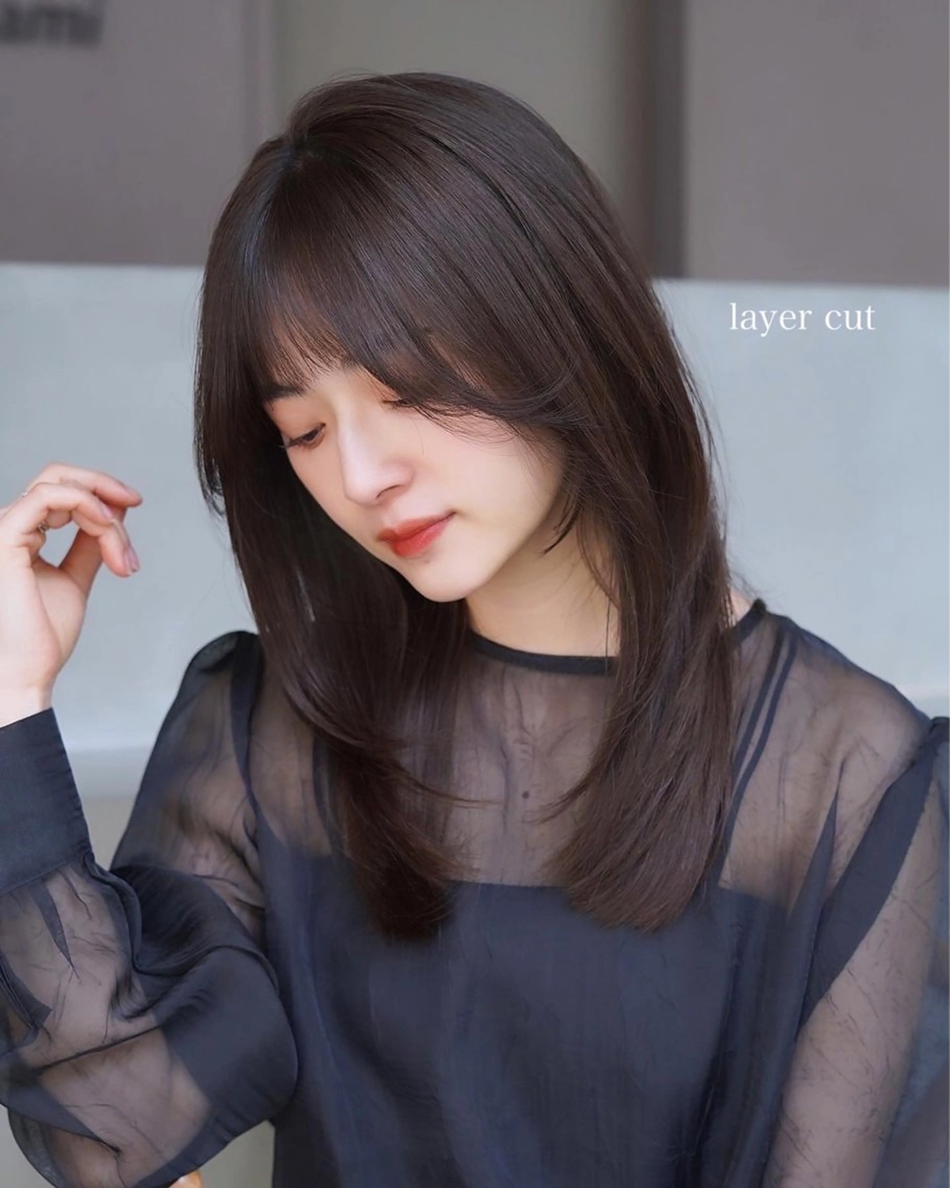 ミディアム レイヤーカット 似合わせカット レイヤーカット/ くびれヘア佐藤大空のヘアスタイル