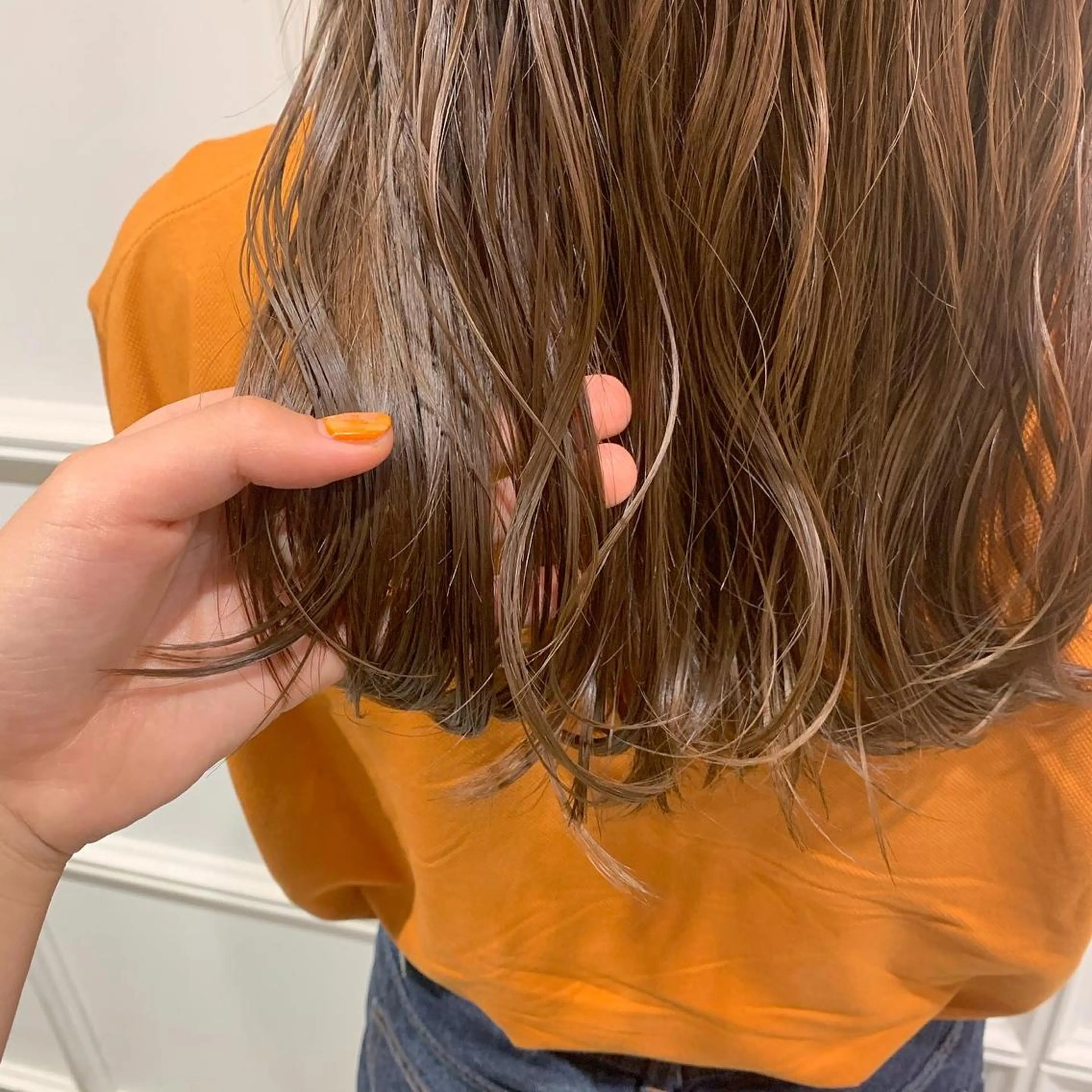 ロング カラー 髪質改善カラー&TR 縮毛矯正/弱酸性矯正のヘアスタイル