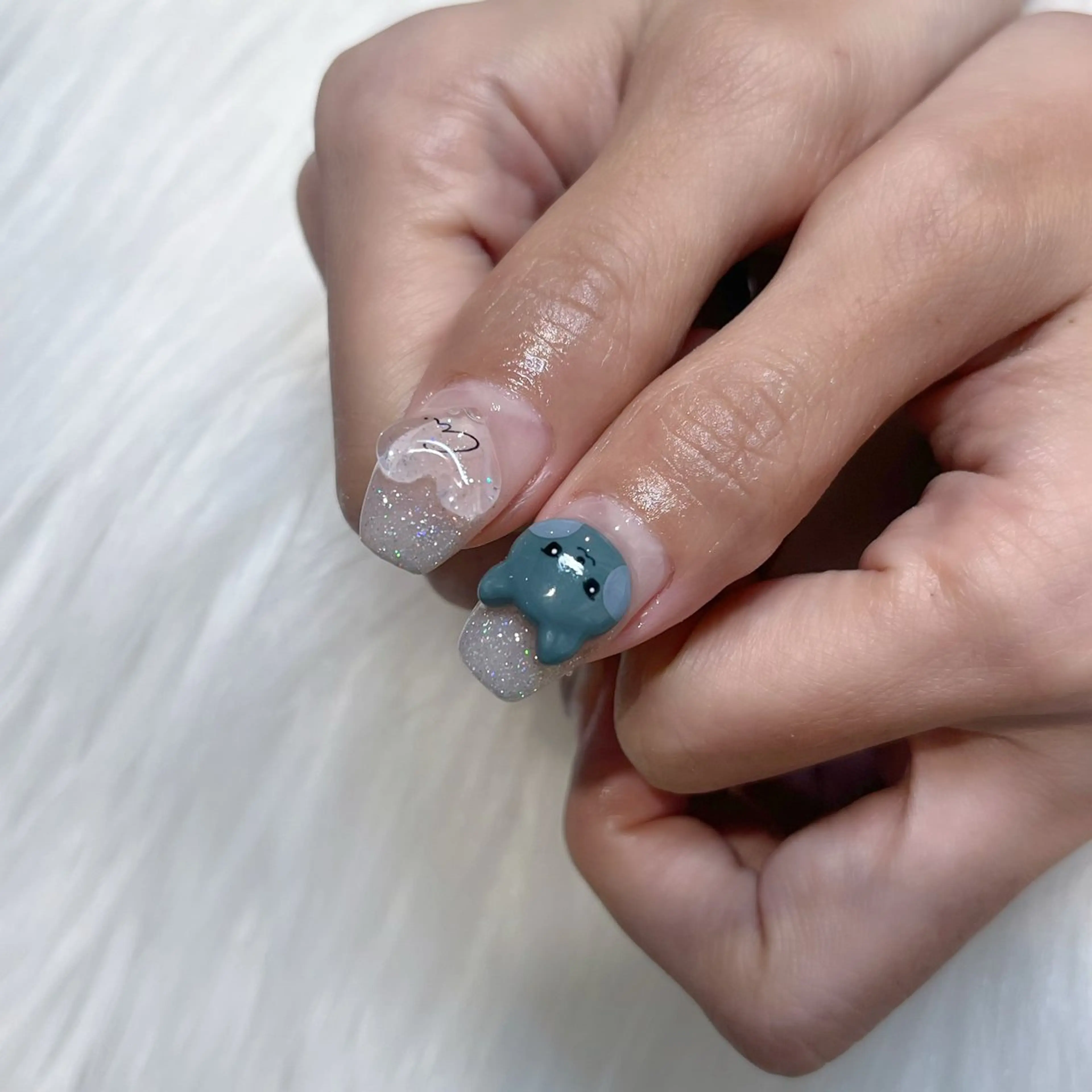 ネイル アートネイル ガーリー 韓国ネイル 持ち込み ワンホンネイル KOKONA 🎀のネイルデザイン