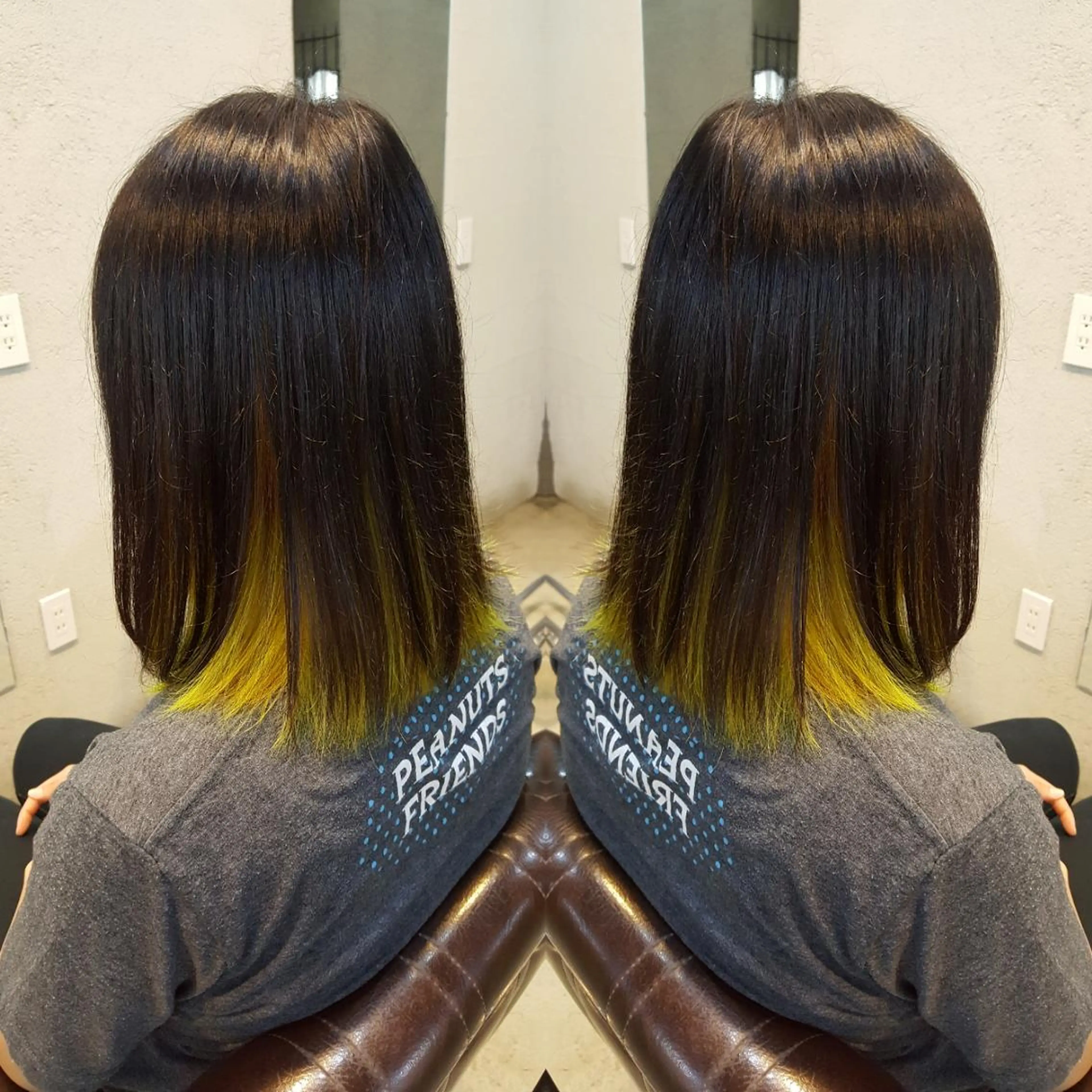 カラー イエローカラー 正分 真美のヘアスタイル