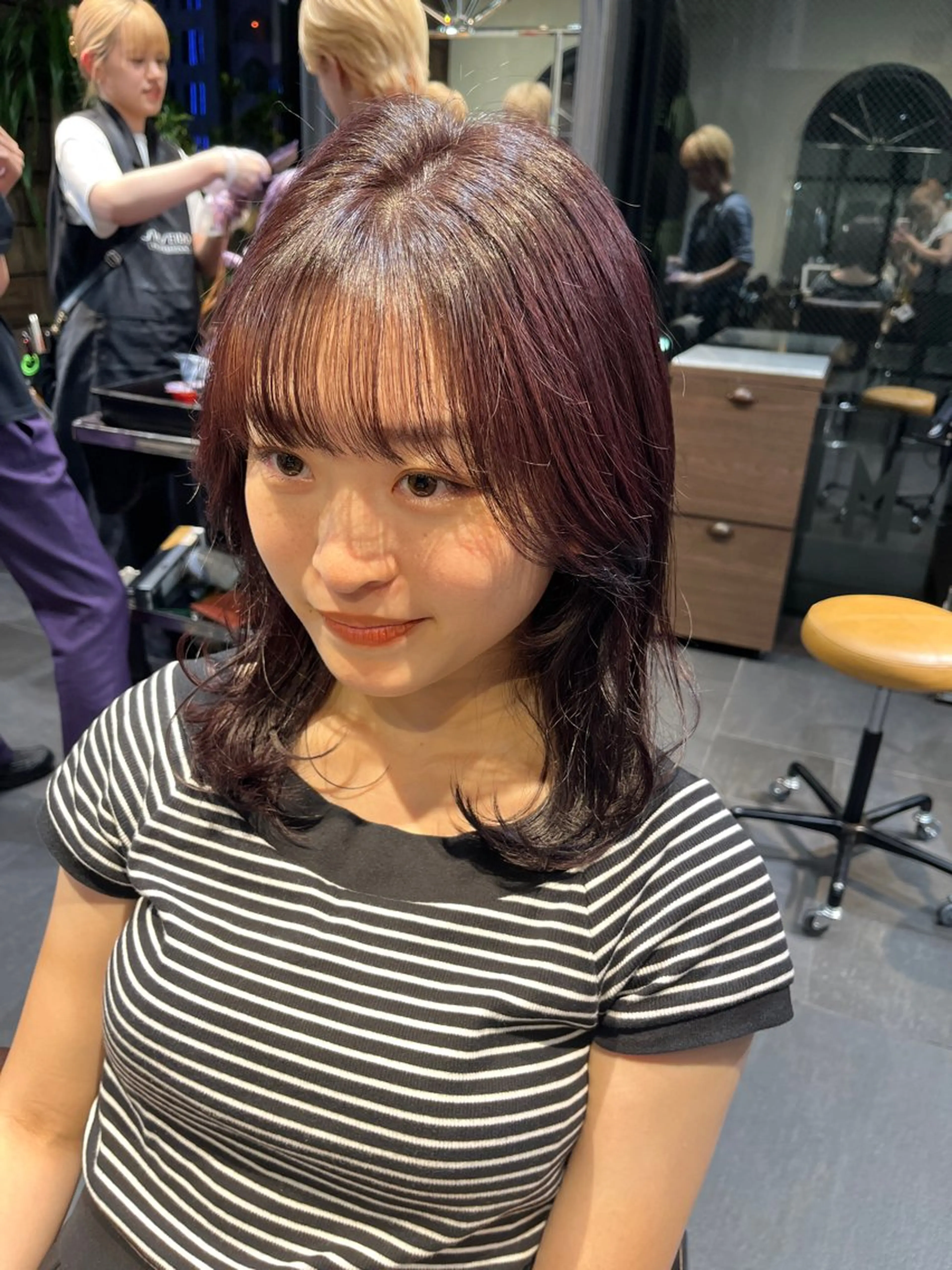 ミディアム カラー MINX似合わせボブ 髪質改善/岩城槙乃介のヘアスタイル