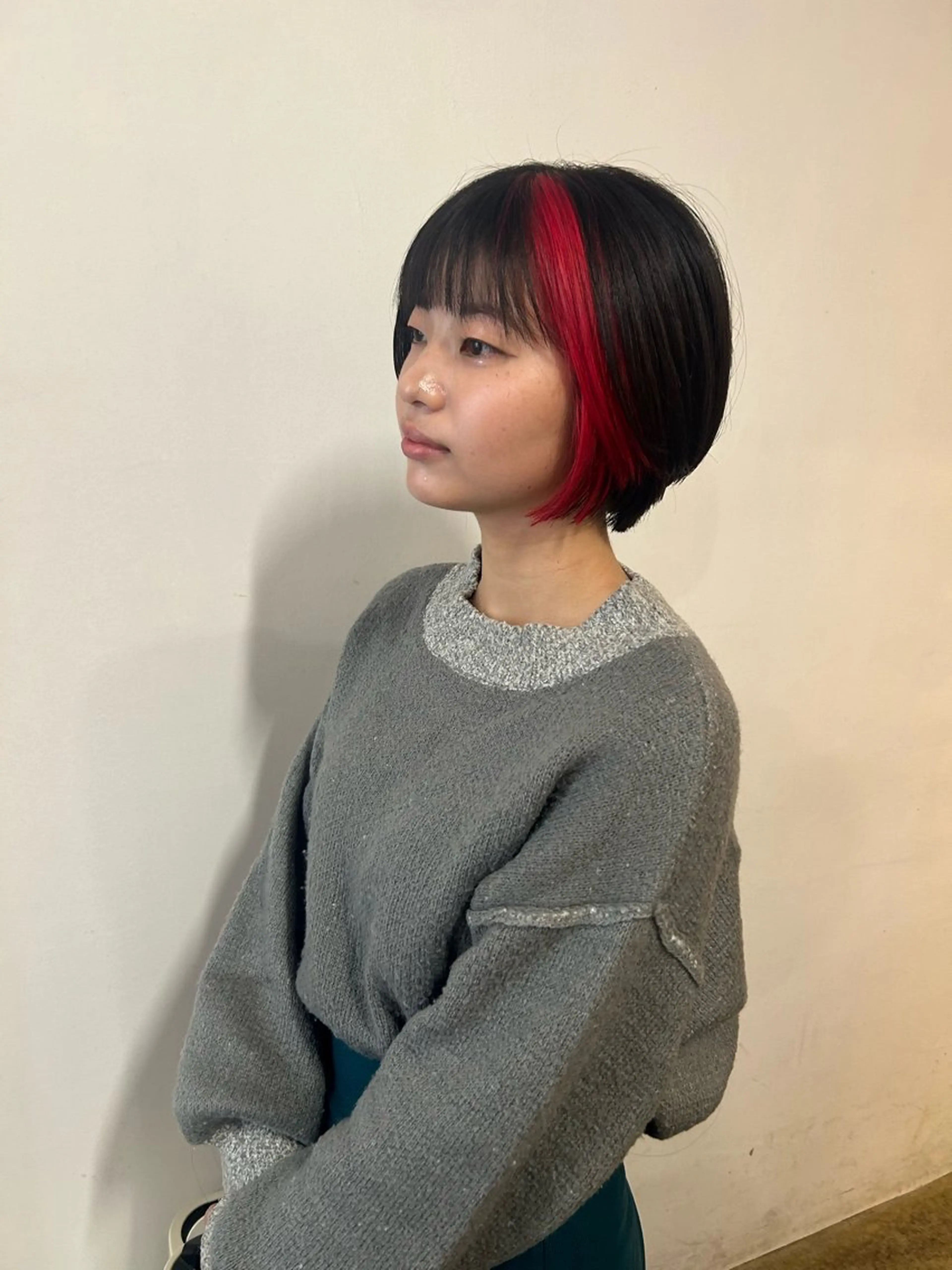 ショート カラー デザインカラー レッドカラー カット ヘアカラー トリートメント 韓国レイヤー/ハイ トーン/優太のヘアスタイル