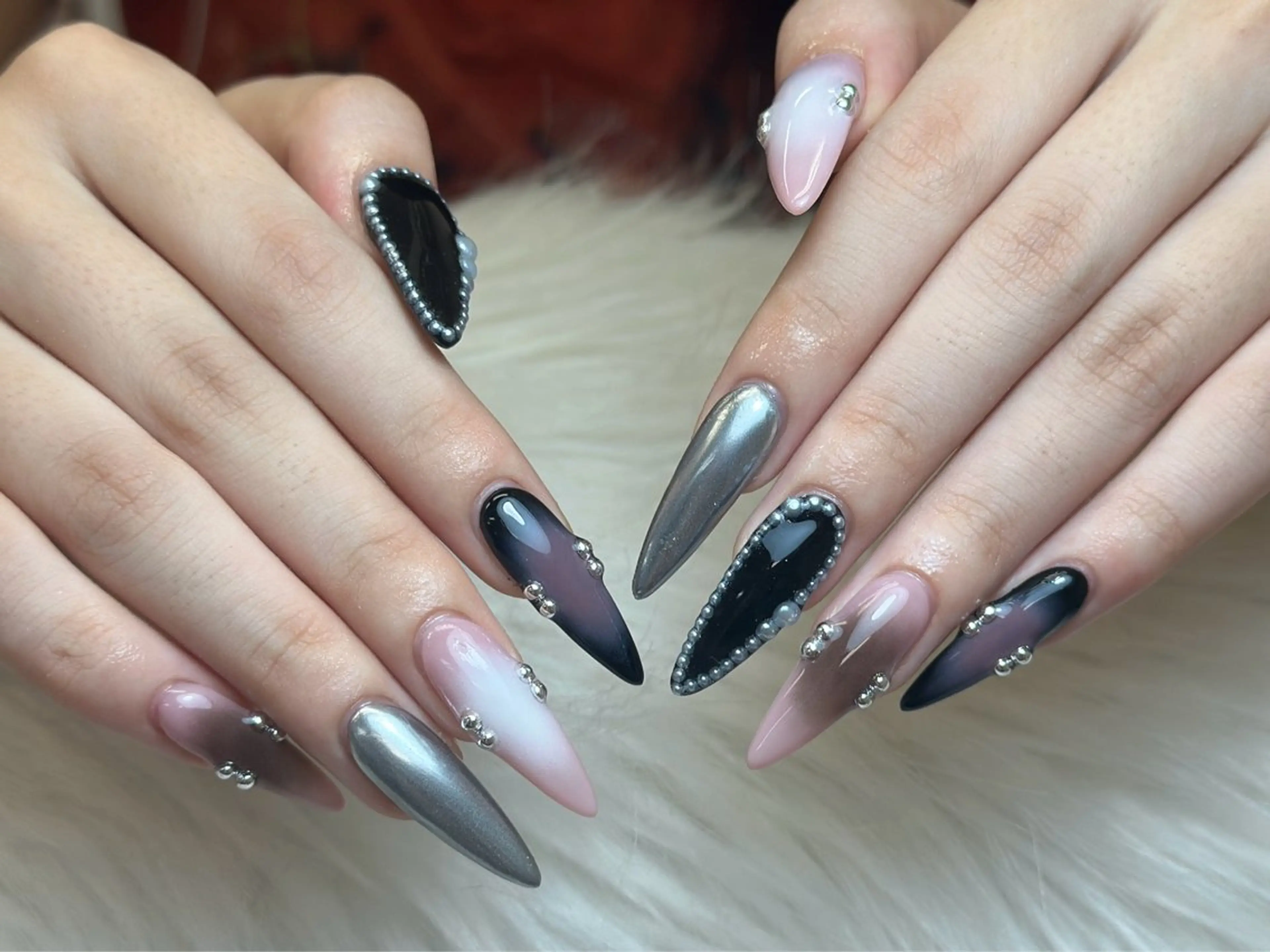 ネイル アートネイル ジェルネイル マグネットネイル ハンドネイル JennNail_ マオのネイルデザイン