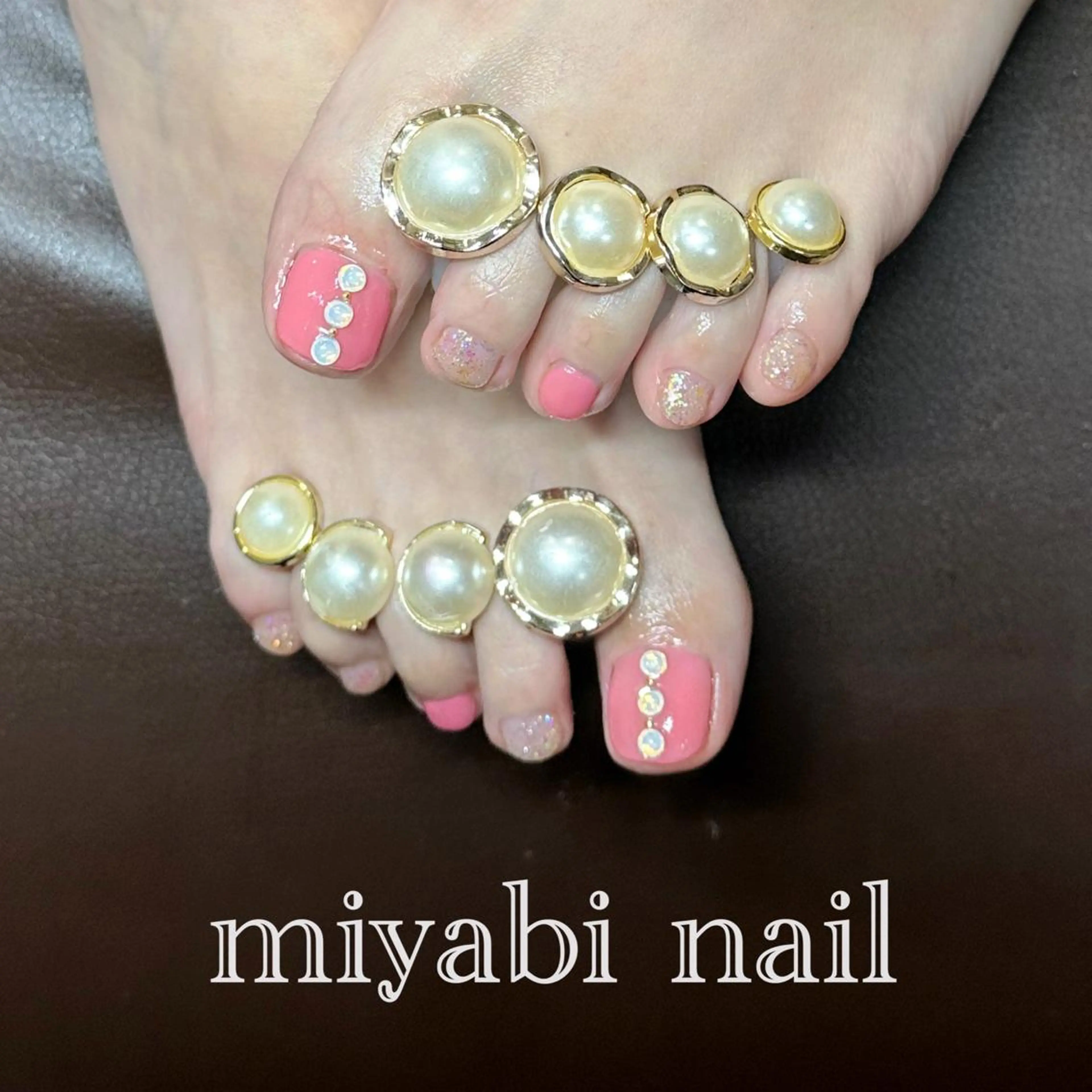 ネイル アートネイル オーロラネイル フットネイル キラキラネイル ラメ(グリッター) フットネイル miyabi nail 桂川駅近くのネイルデザイン