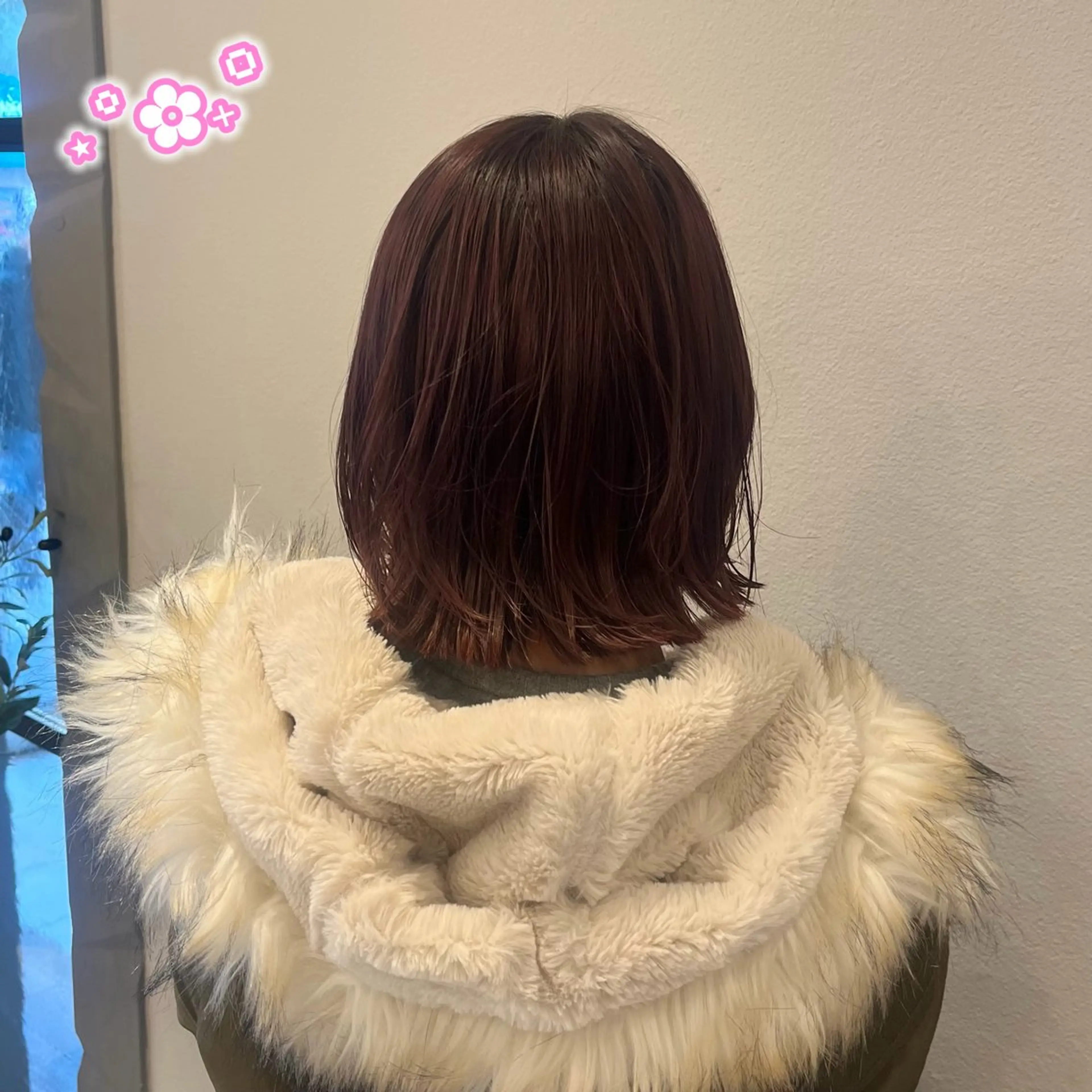 カラー ブリーチ ブラウンカラー レッドカラー カット ヘアカラー 暖色/顔周り /ヘアメ/あつはのヘアスタイル