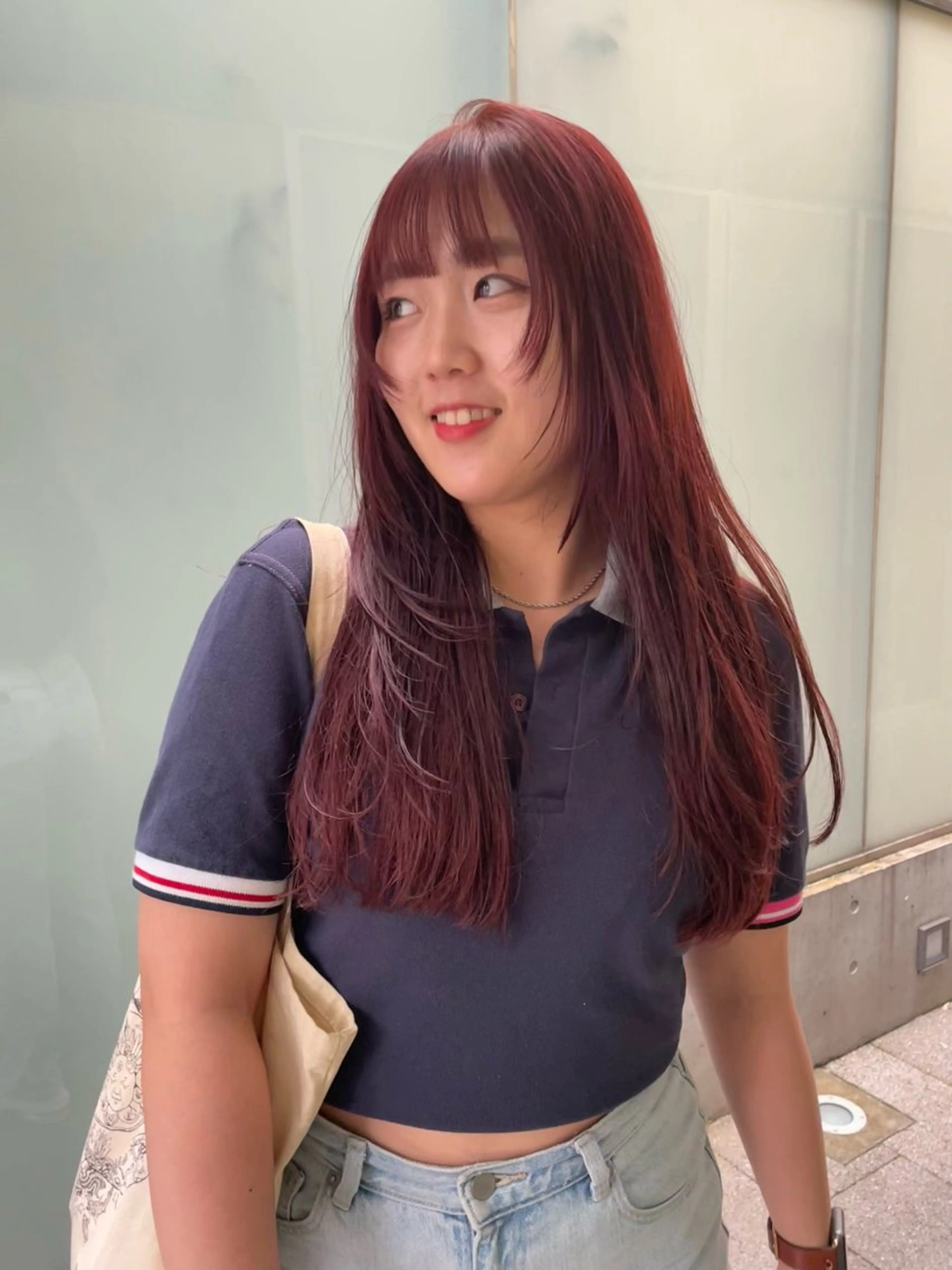 ロング カラー 原 菜帆のヘアスタイル