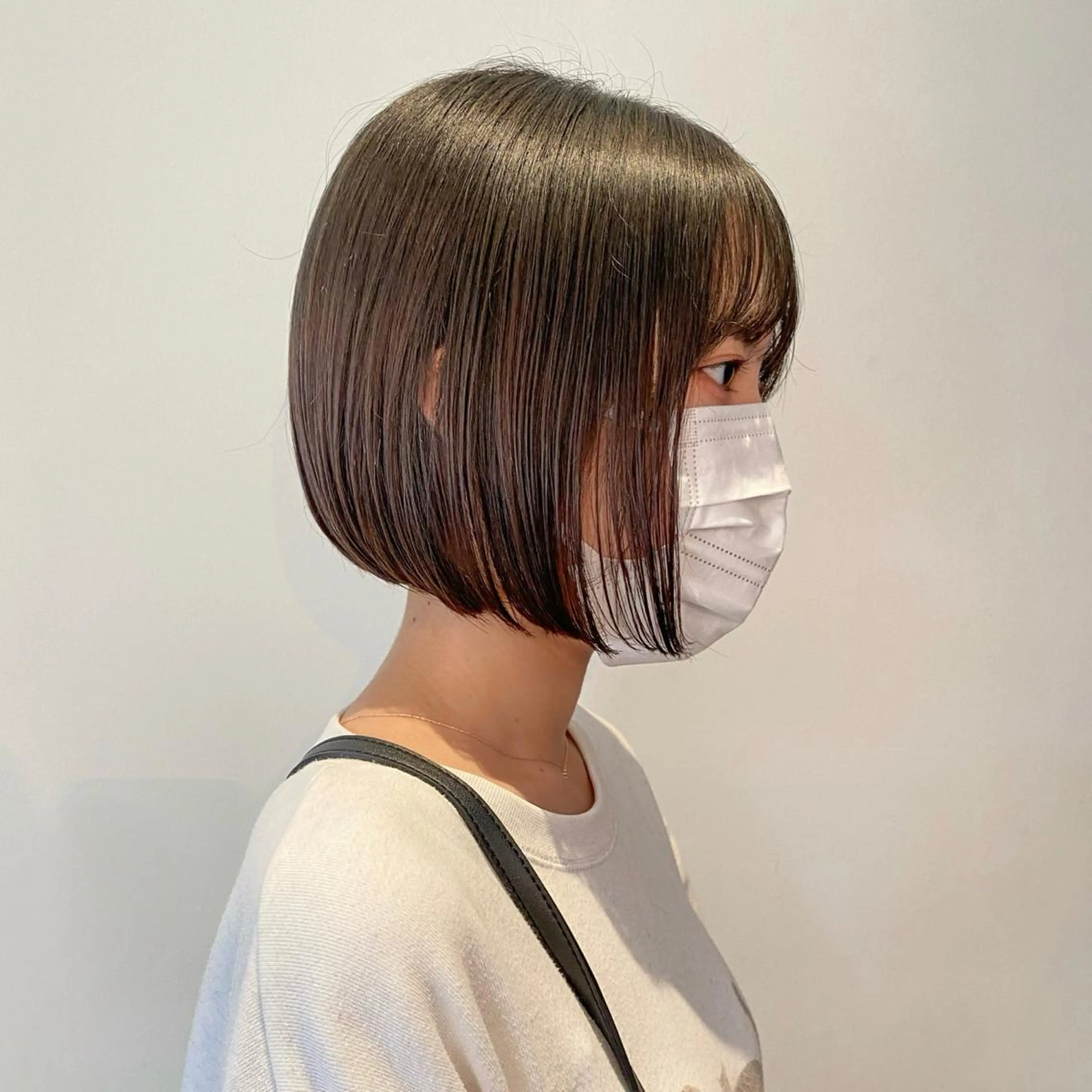 ショート カラー ヘアアレンジ 前下がりボブ ボブ Nancy所属・束感まつげ❤︎ あみのマツエク・マツパデザイン