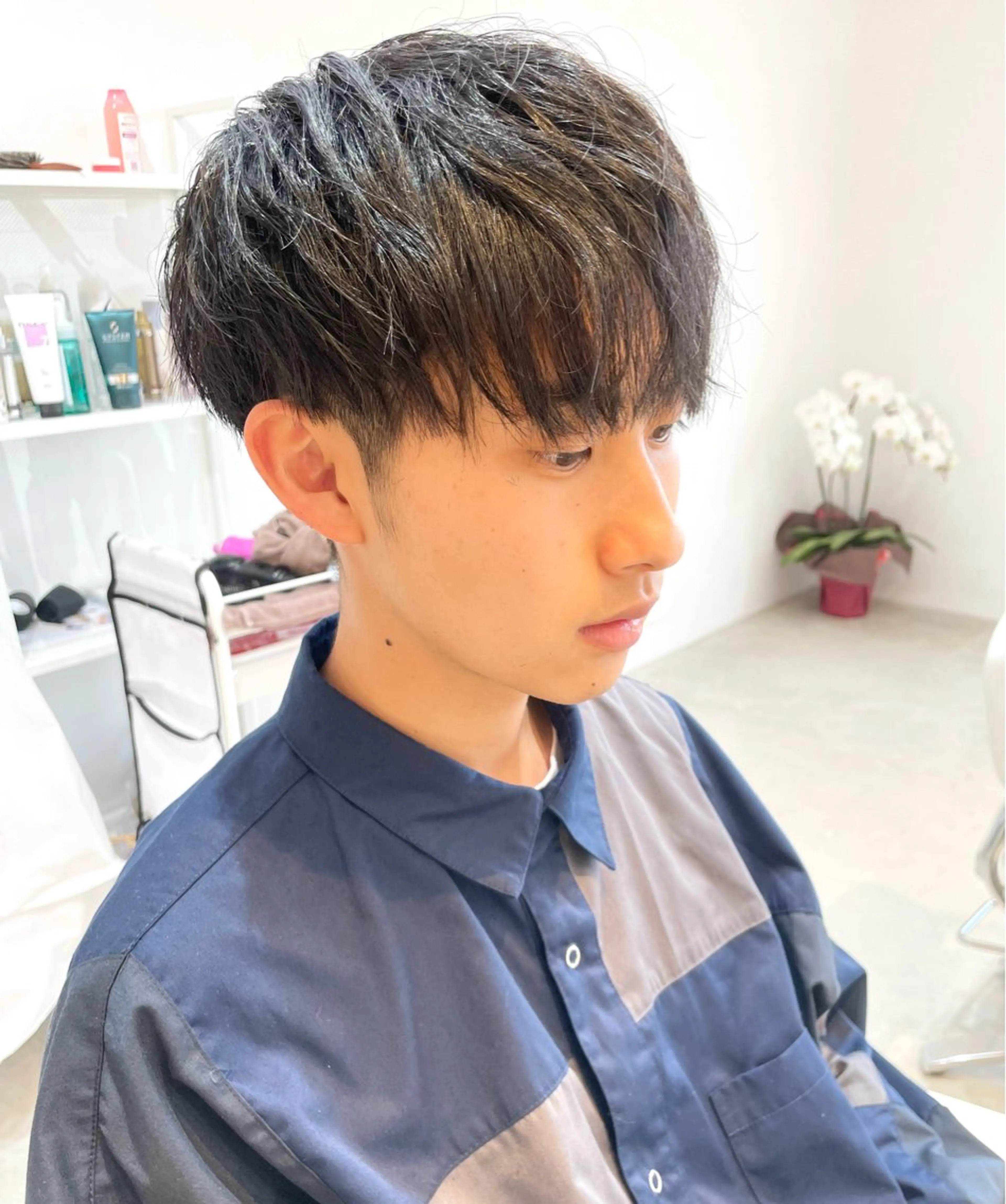 メンズ マッシュ メンズパーマ 刈り上げ カット un【アン】所属・【un】 MANAのヘアスタイル