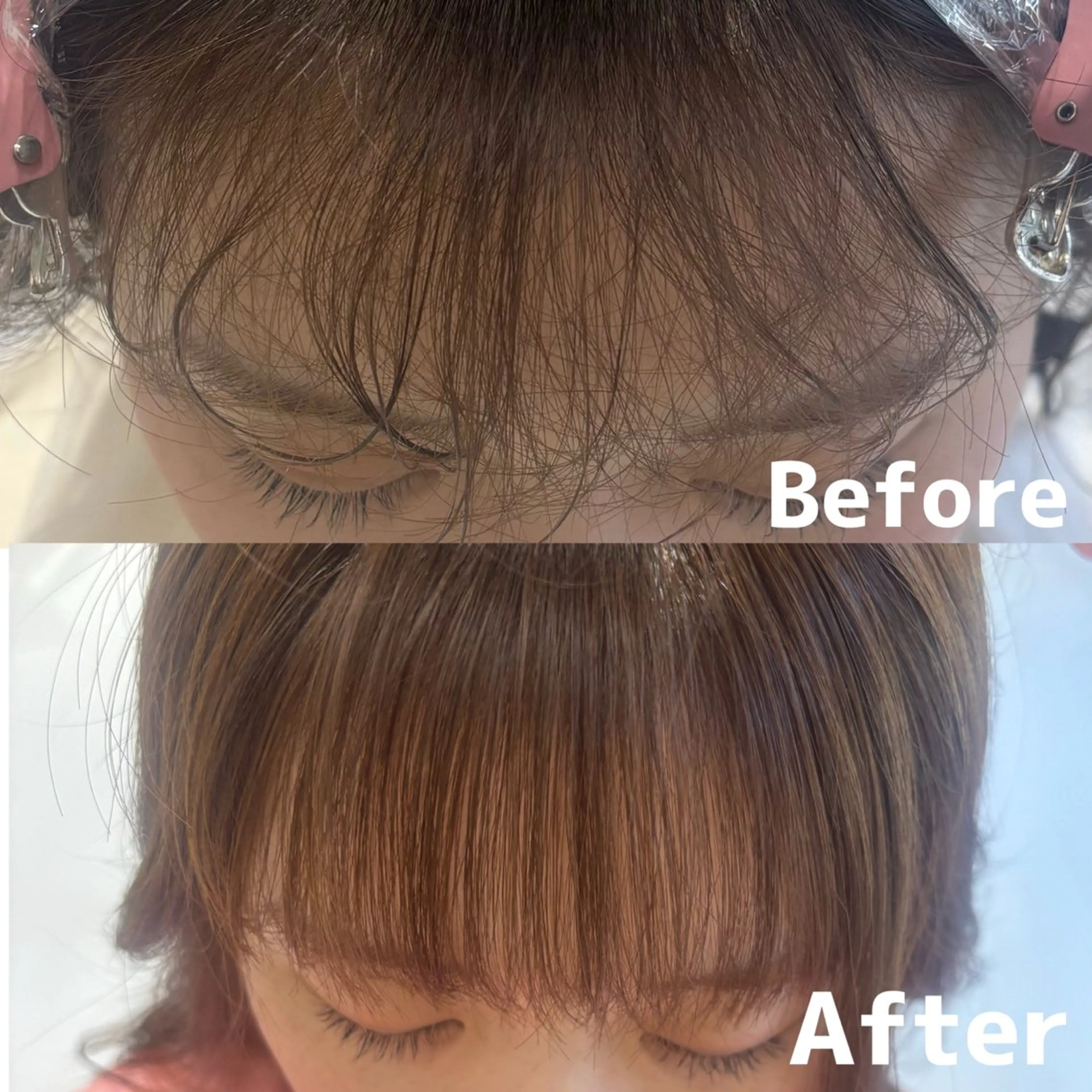 ミディアム パーマ カット 縮毛矯正 トリートメント ban's beauty dream所属・透明感／髪質改善 ／ りかのヘアスタイル