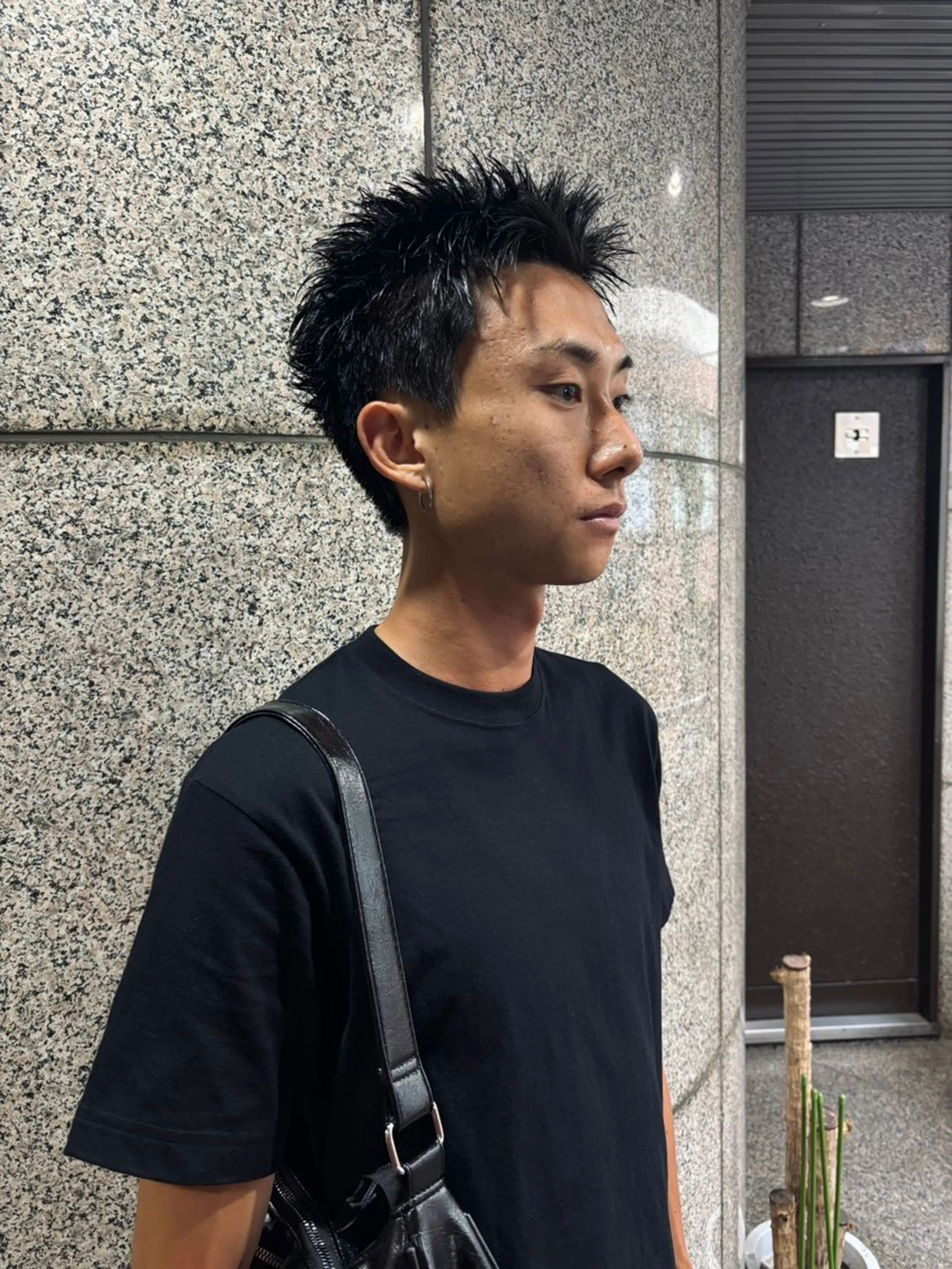 メンズ スパイキーパーマ 柏NO1 藤本葉のヘアスタイル