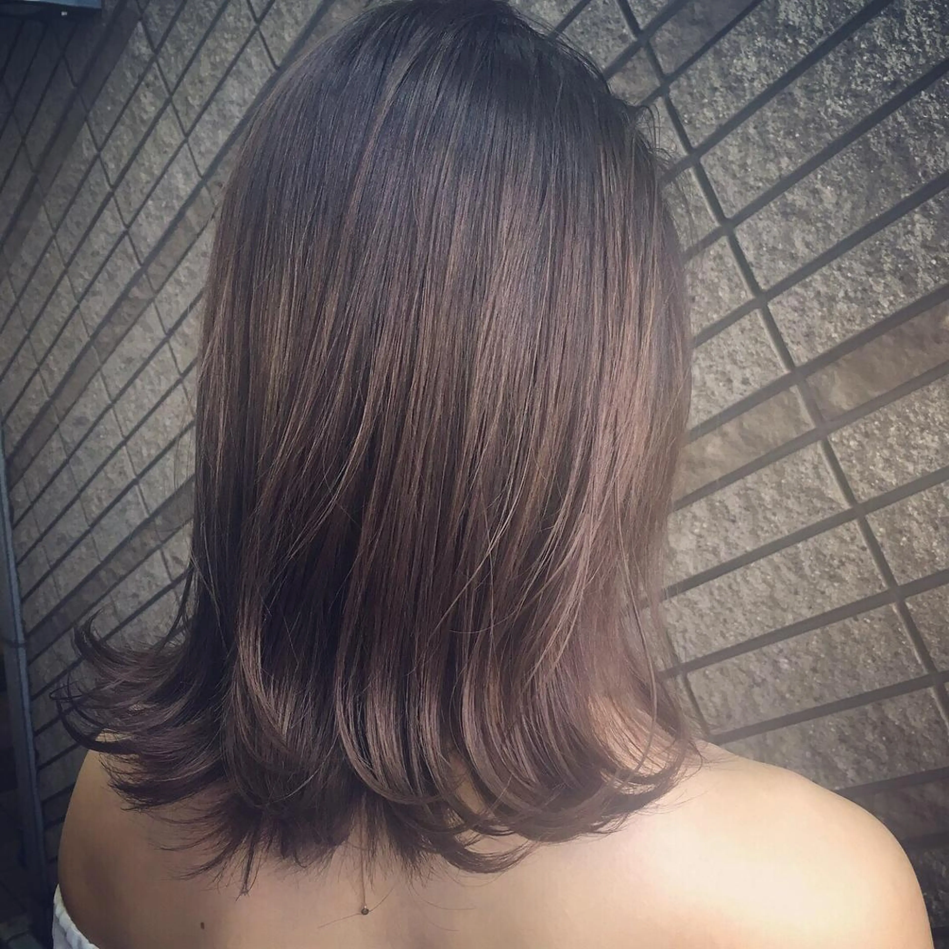 セミロング 大山 晃介のヘアスタイル