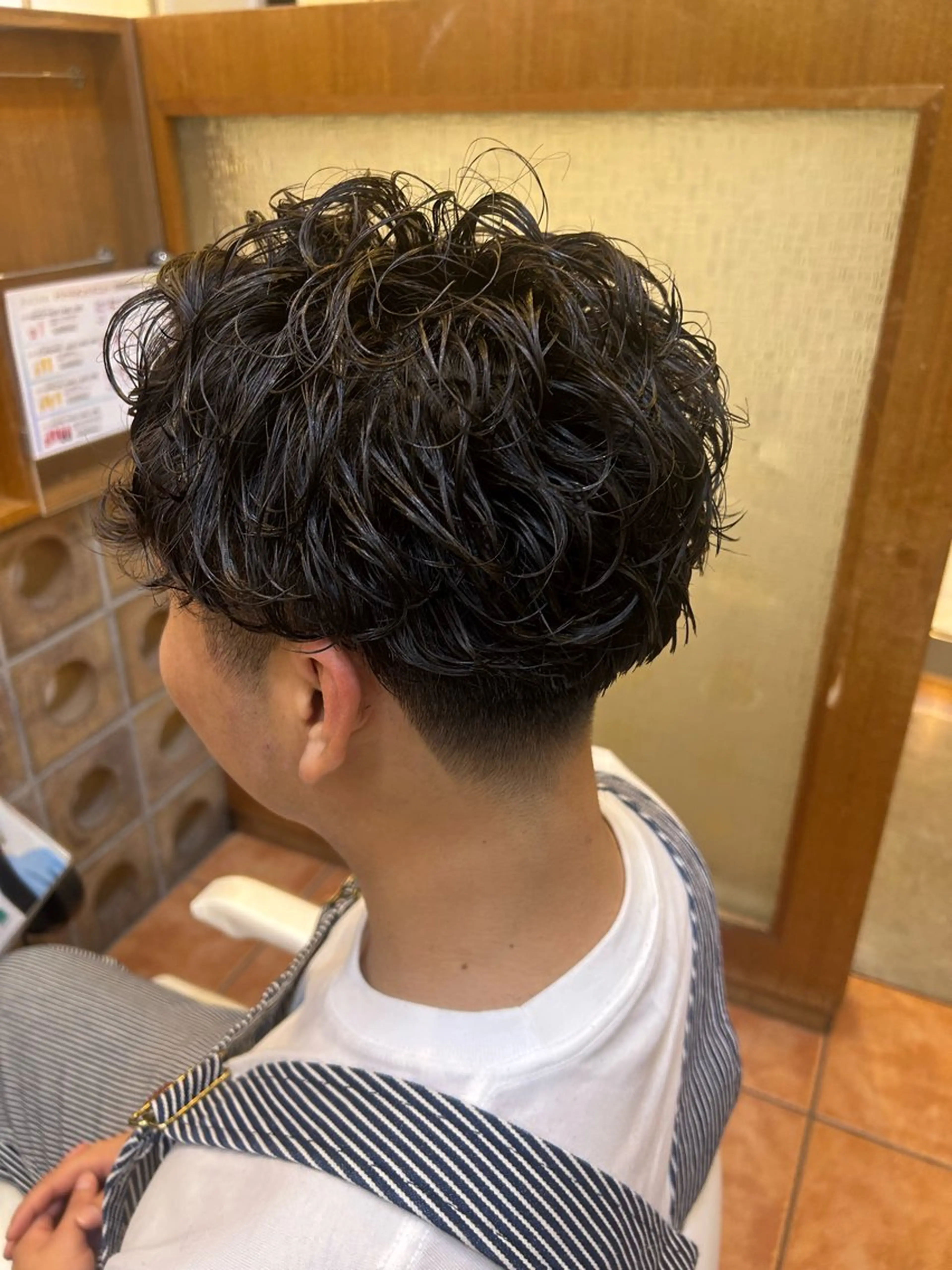 ショート パーマ メンズ カット パーマ メンズパーマ/ フェード　Tumのヘアスタイル