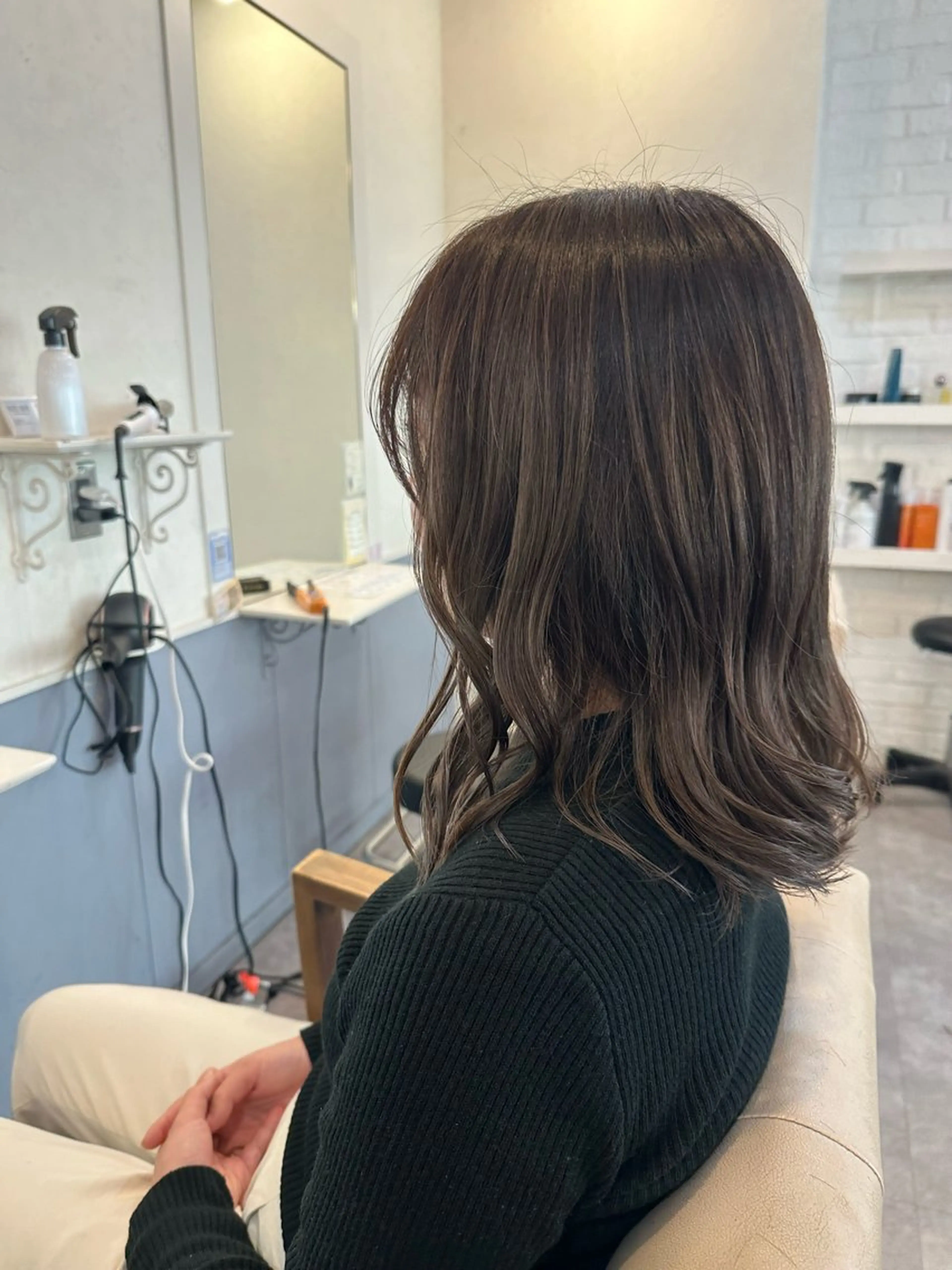 セミロング カラー カット ヘアカラー トリートメント 🩵透明感/高発色 /難波/北原佑記🌸のヘアスタイル