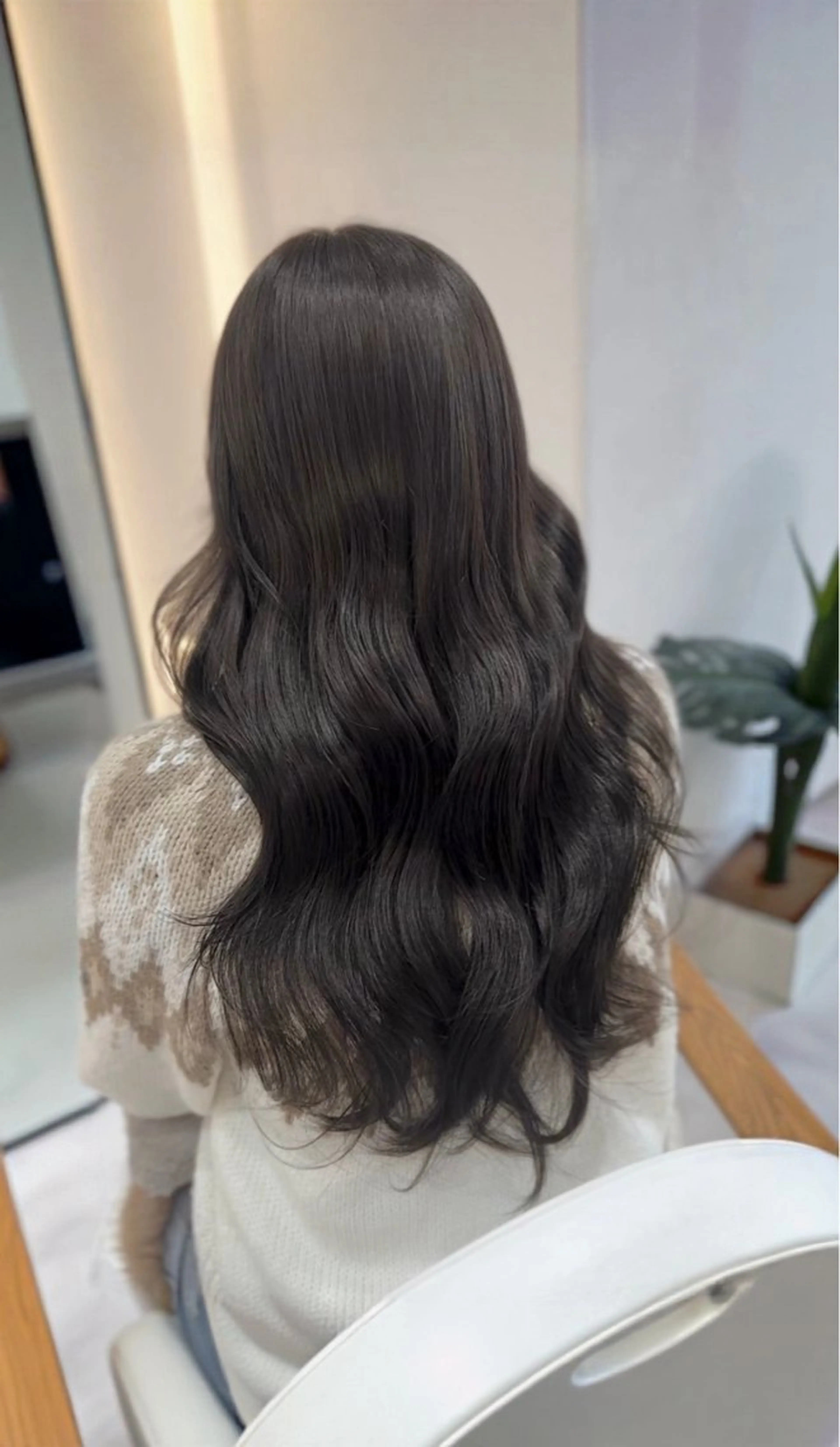 ロング 韓国ヘア/艶髪ロング グレージュ/kanaのヘアスタイル