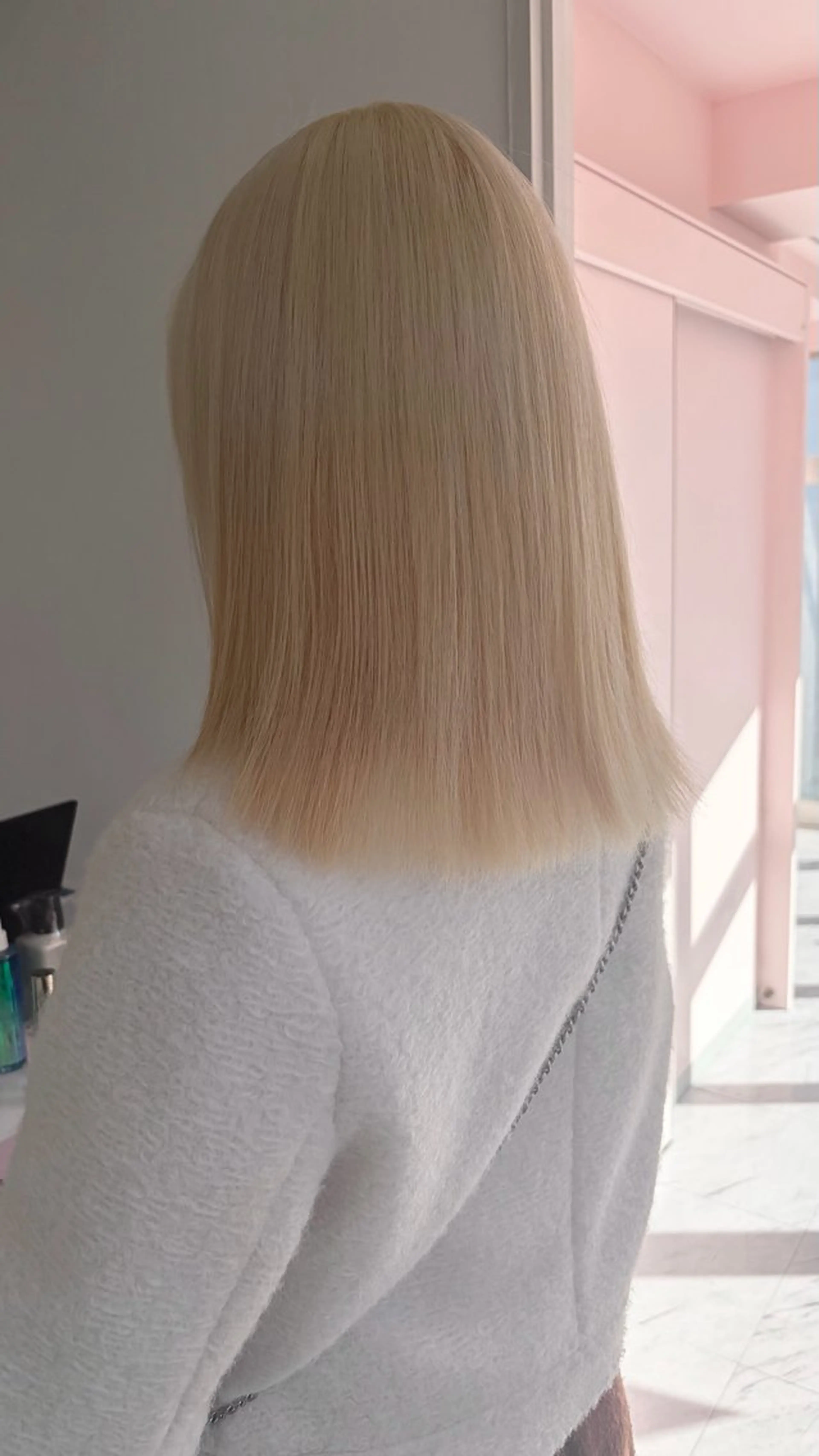 セミロング カラー ブリーチ ブロンド ヘアカラー トリートメント レイン🌏🌱 似合わせ/ハイトーンのヘアスタイル