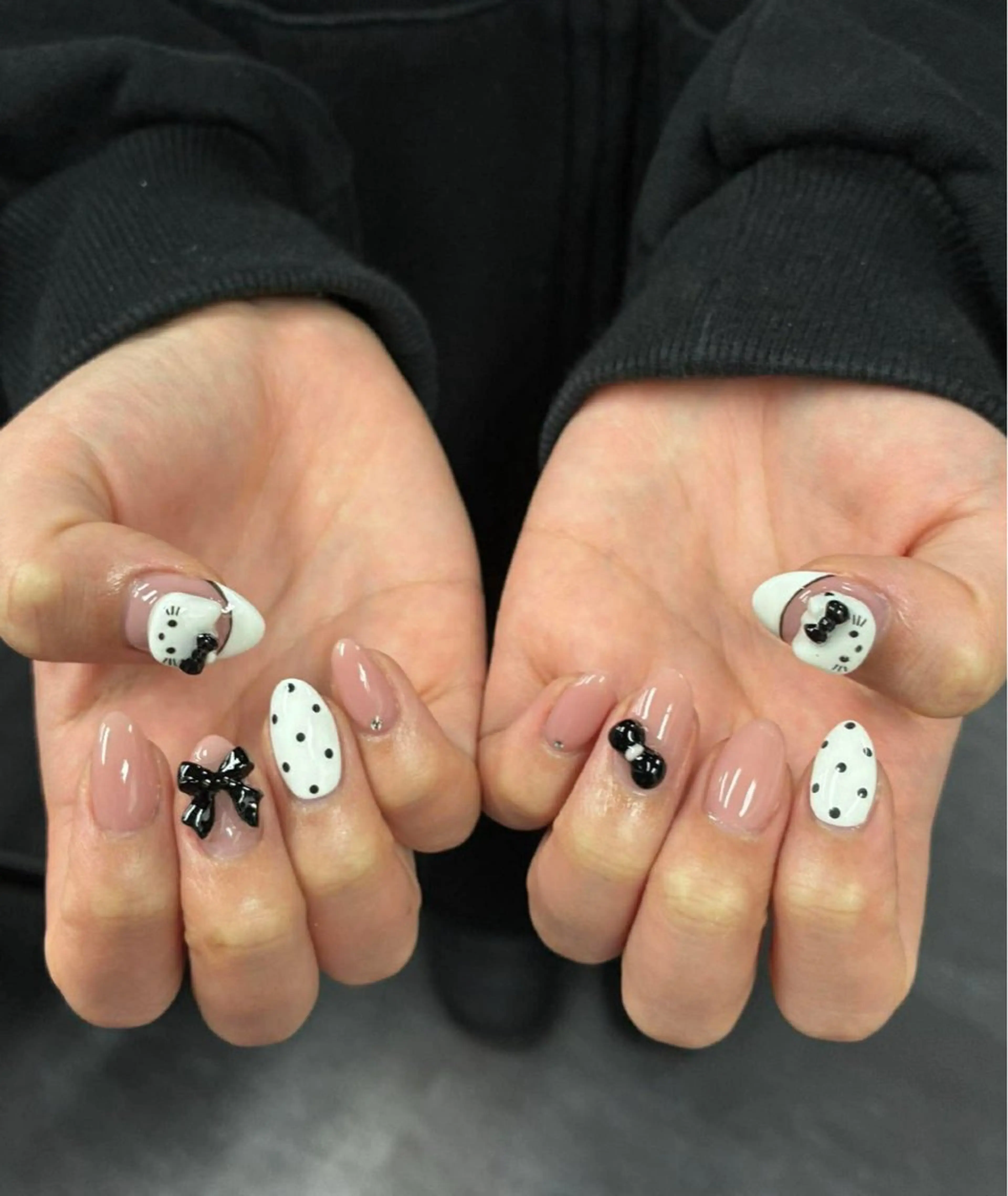 ネイル 韓国ネイル 持ち込み ニュアンスネイル ネイルチップ ハンドネイル Tini ANA.CHUOのネイルデザイン