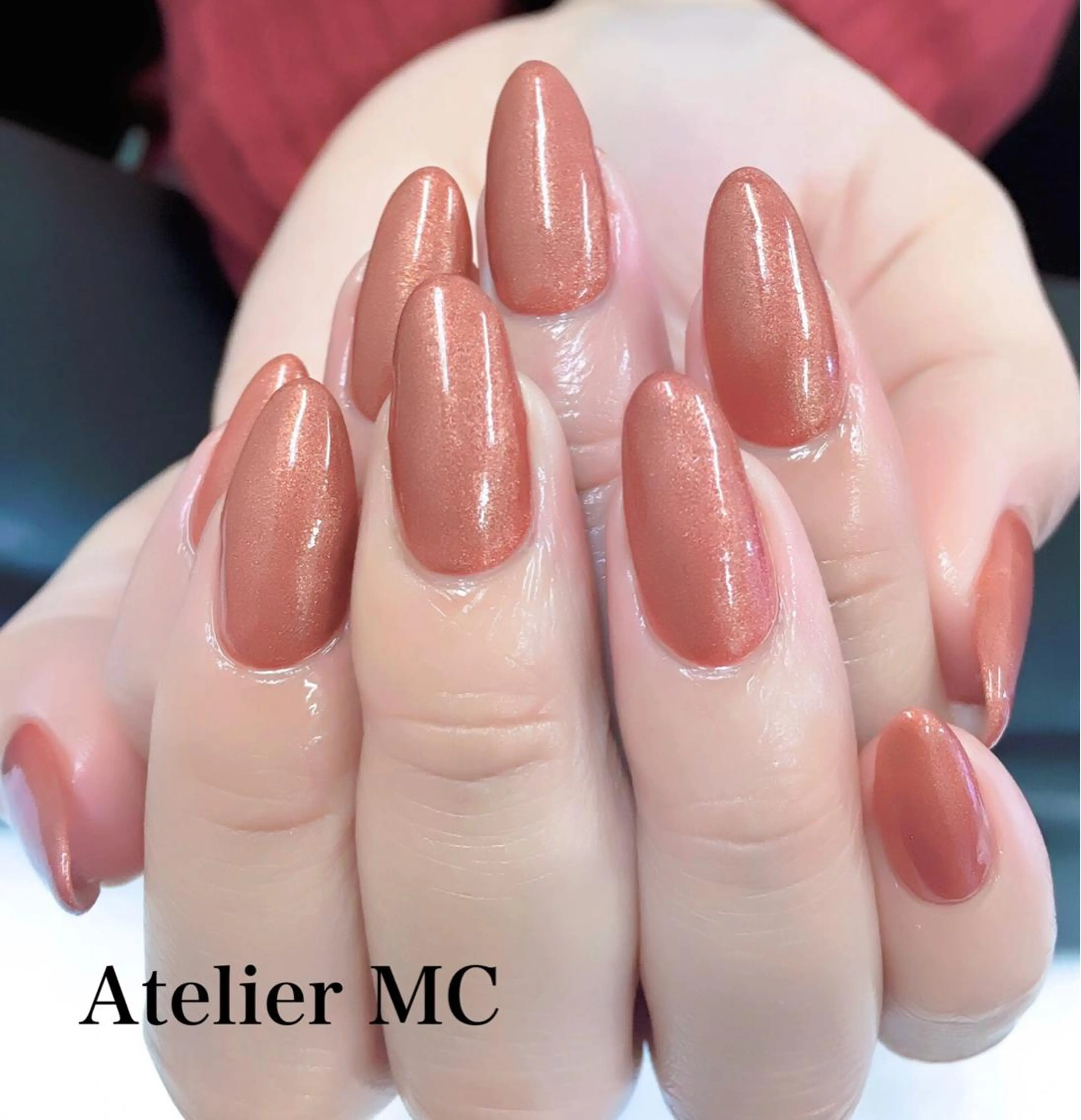 【10本長さ出し🪷アクリル スカルプ】🪷ワンカラーorラメグラ🪷の写真