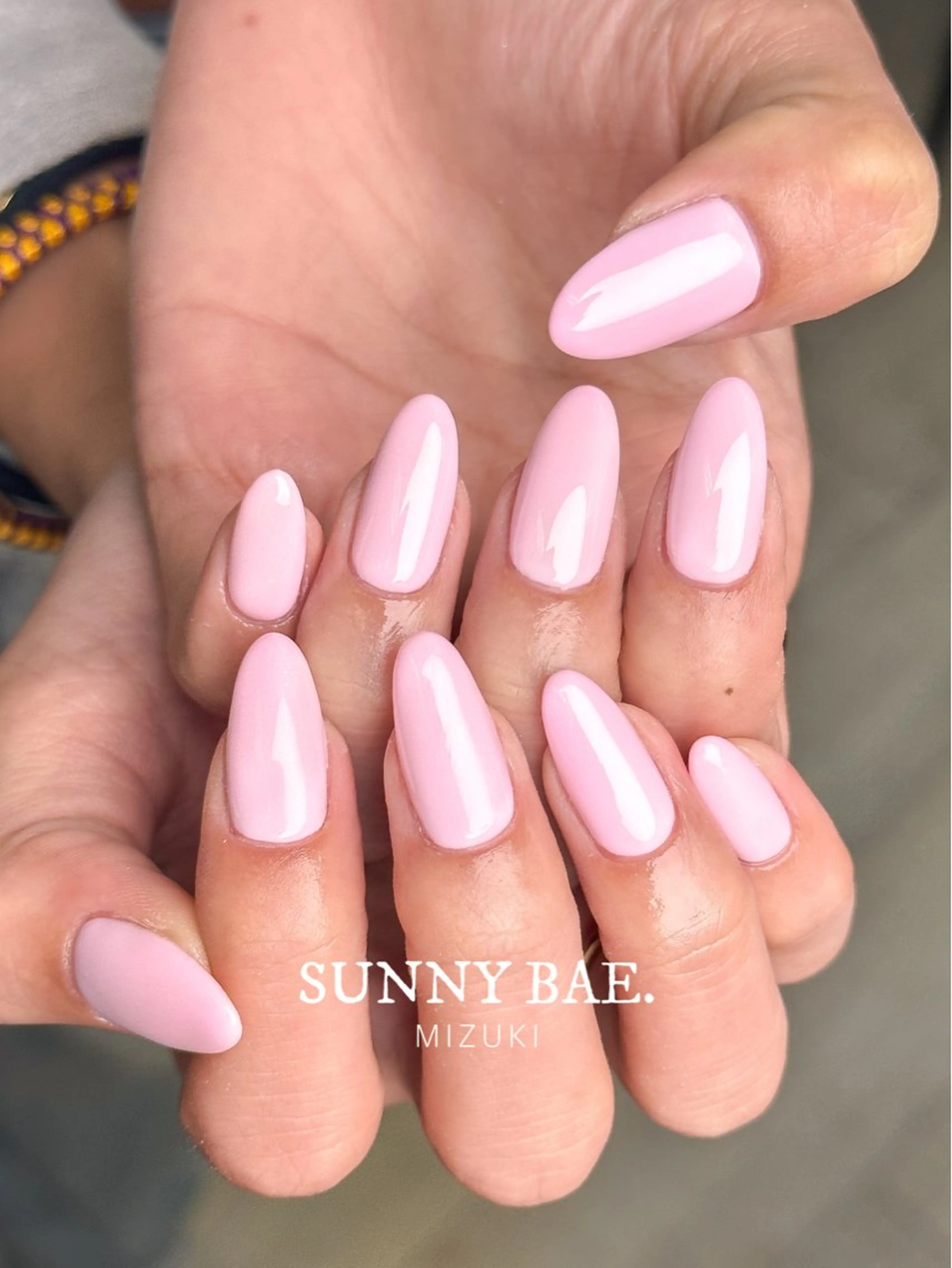 ネイル ワンカラーネイル ピンク 春ネイル SUNNY BAE. 🌼MIZUKIのネイルデザイン