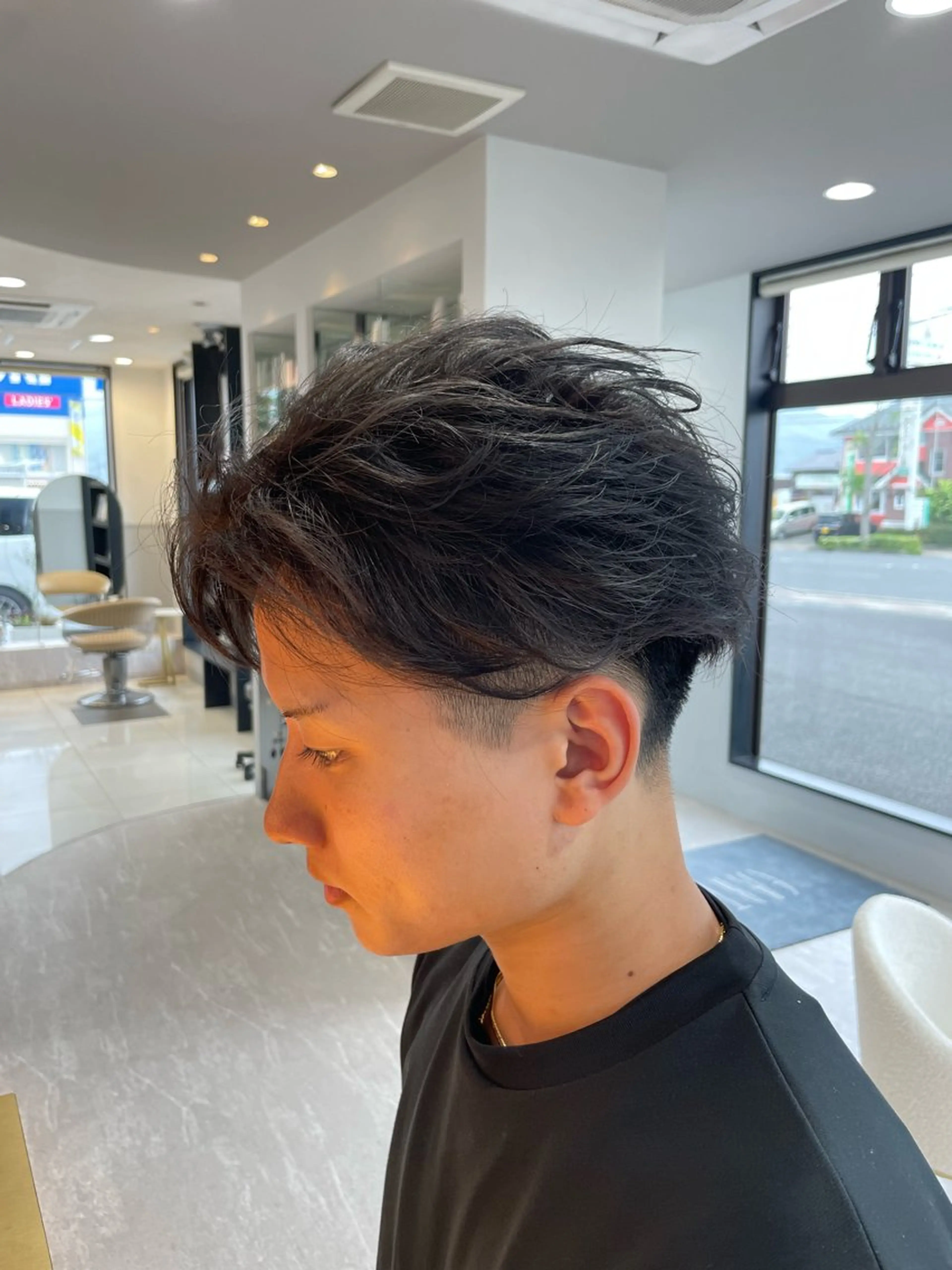 ショート パーマ ヘアアレンジ メンズ 長尾 康生のヘアスタイル