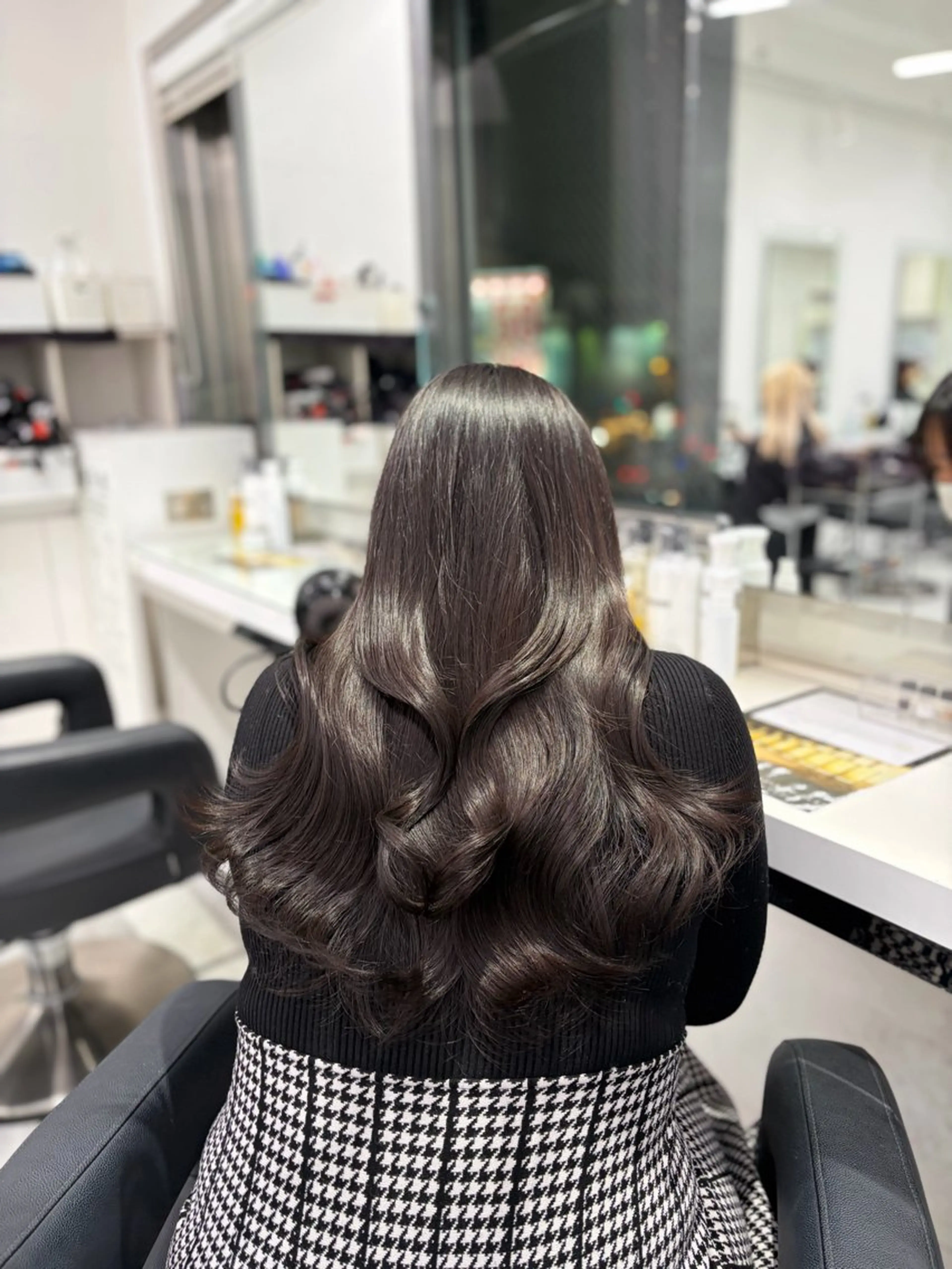 ロング カット ヘアカラー トリートメント 💖ベージュ💖 MEARIのヘアスタイル