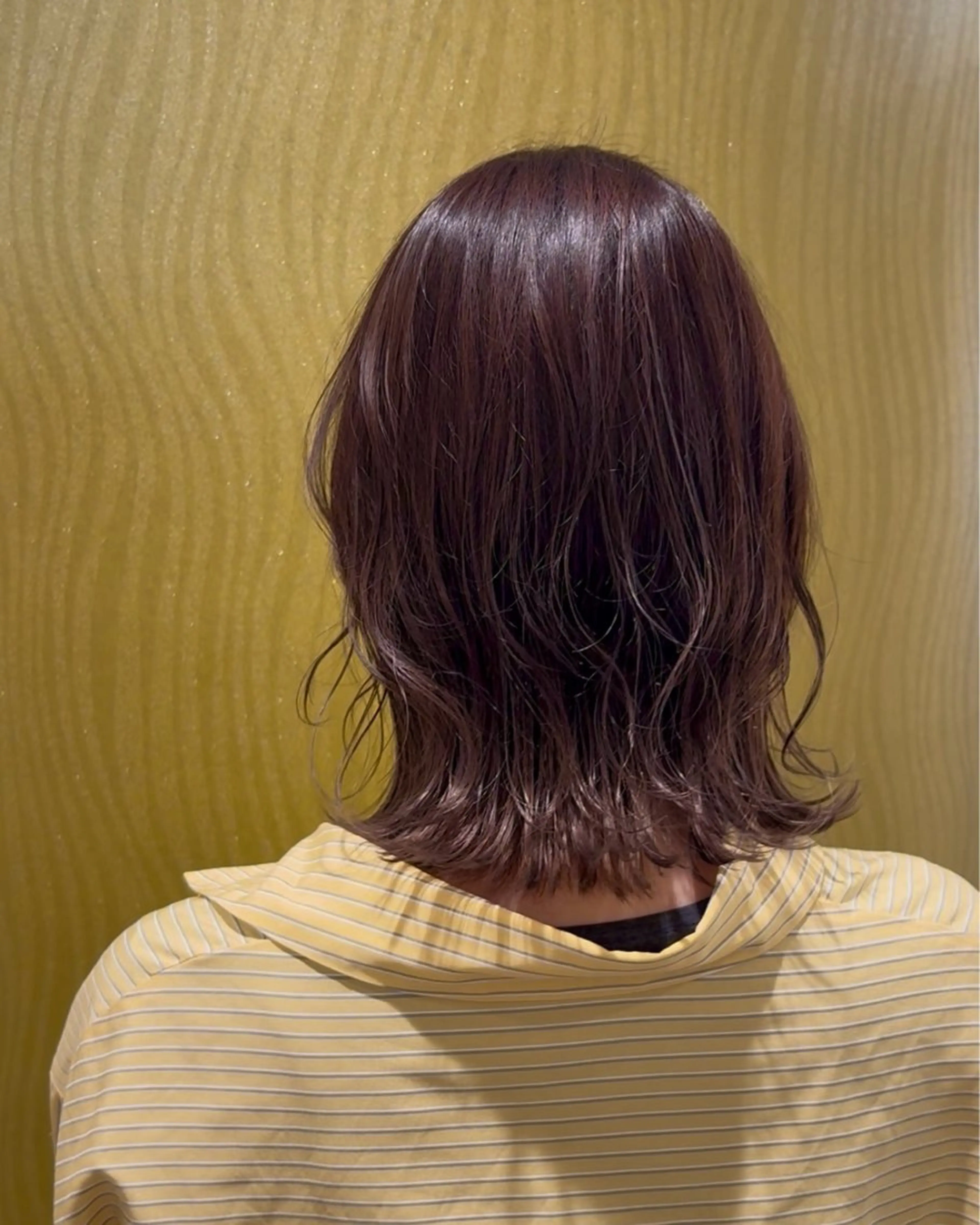 ミディアム カラー ヘアアレンジ 藤原 智恵のヘアスタイル