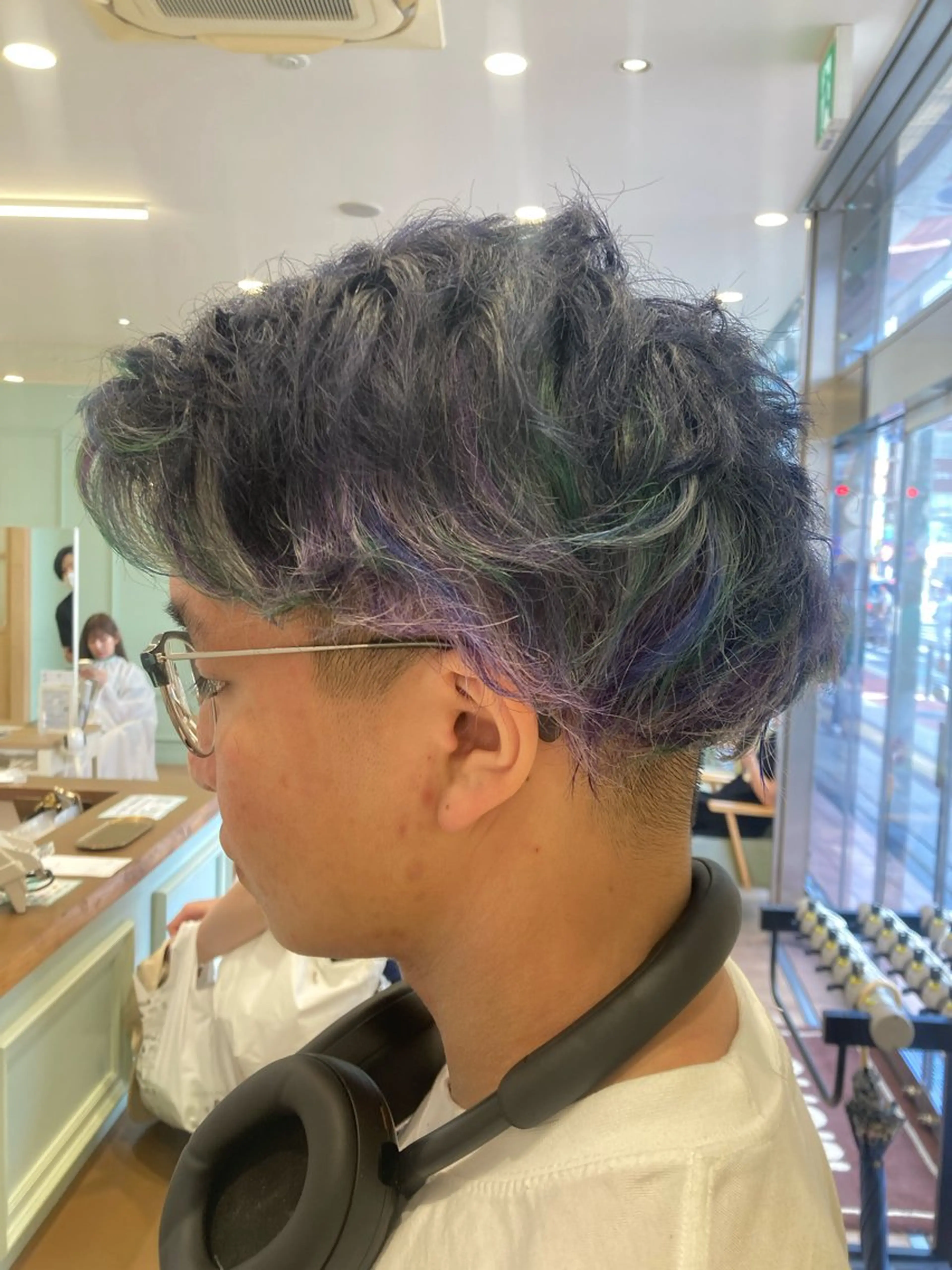 ショート カラー メンズ デザインカラー ヘアカラー むらたみずき /大宮ブリーチカラーのヘアスタイル