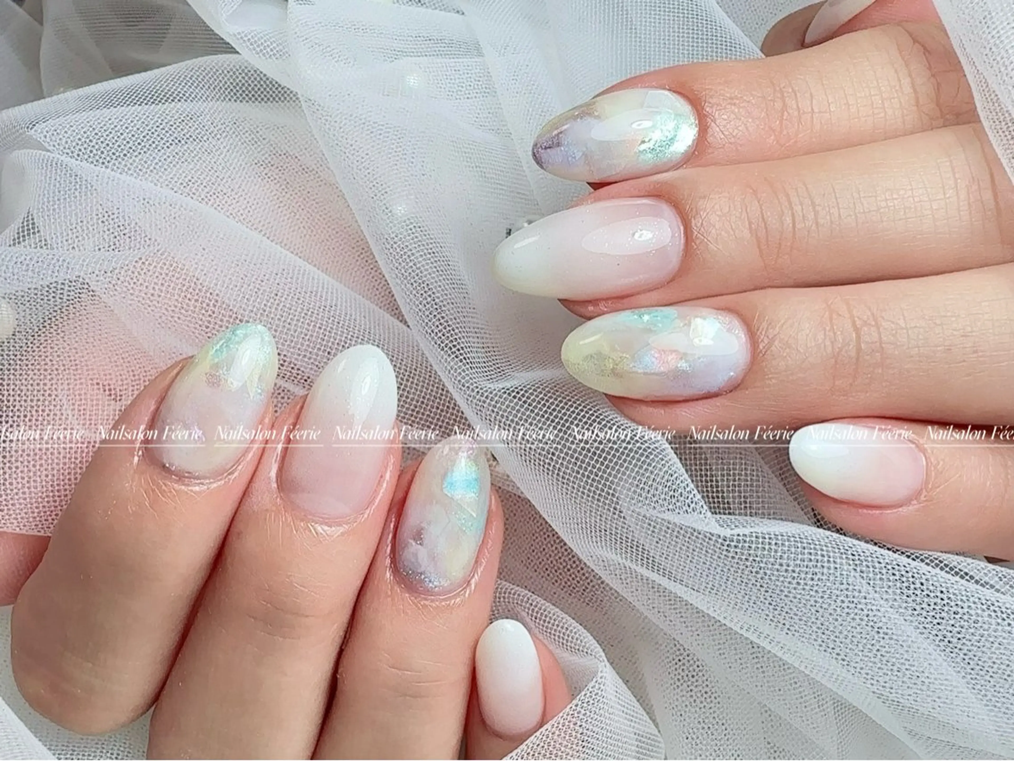 ネイル 成人式 長さ出し フットネイル フレンチネイル ジェルネイル ハンドネイル ハンドケア nail salon Feerieのネイルデザイン