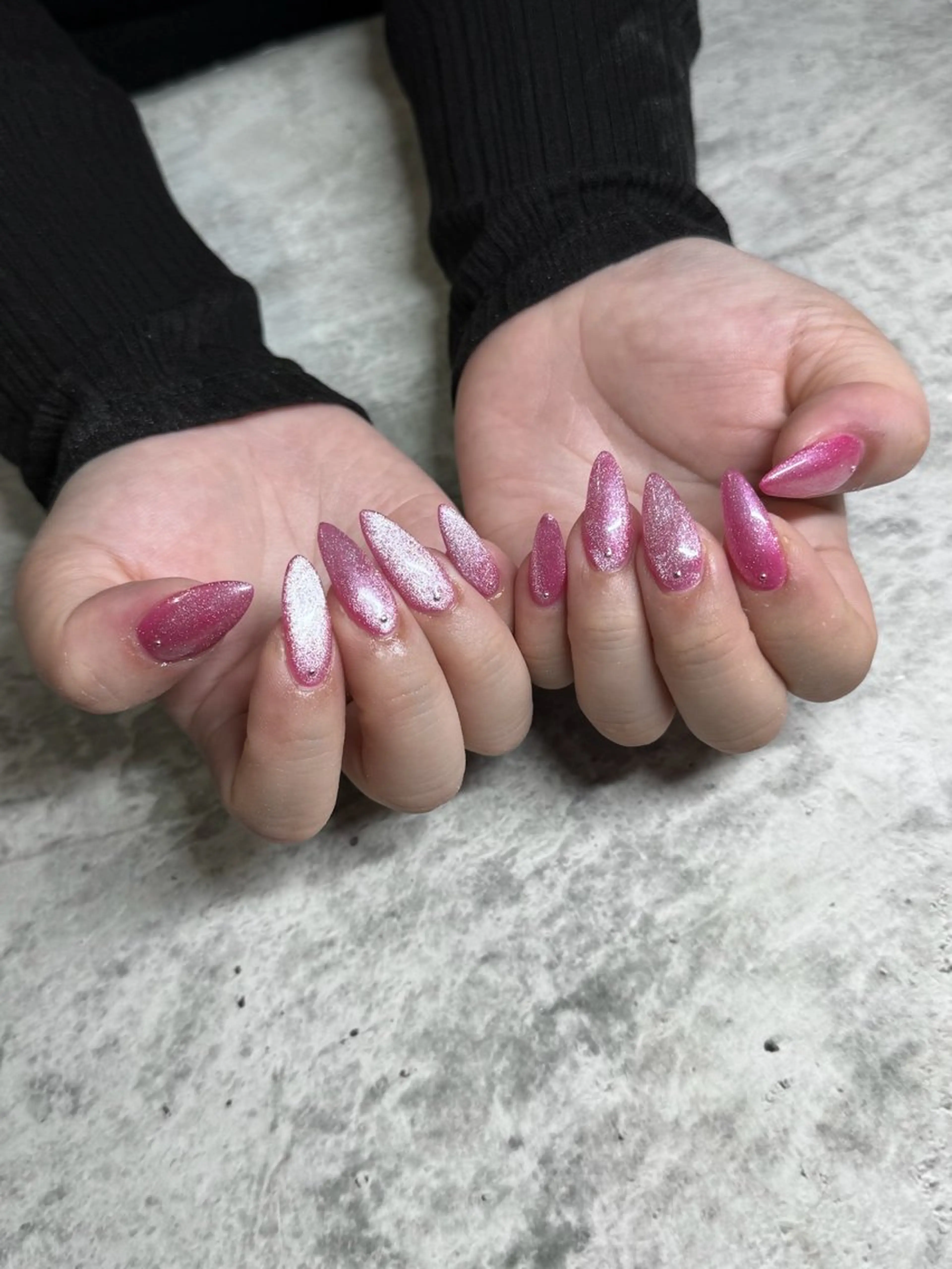 《オフあり》💎ジェルネイル マグネットワンカラー🦋の写真