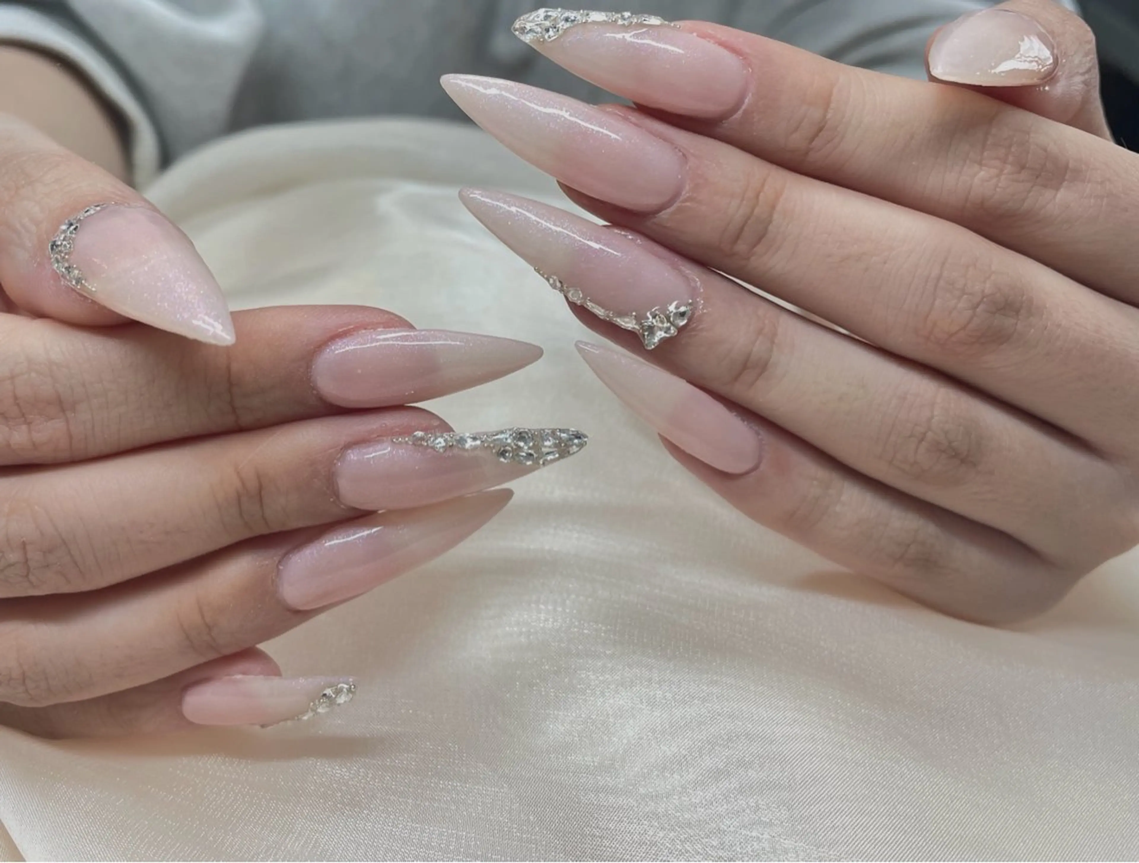 【Jrネイリスト】（オフ込み）チップ長さ出し＋持ち込みデザイン（6本)の写真