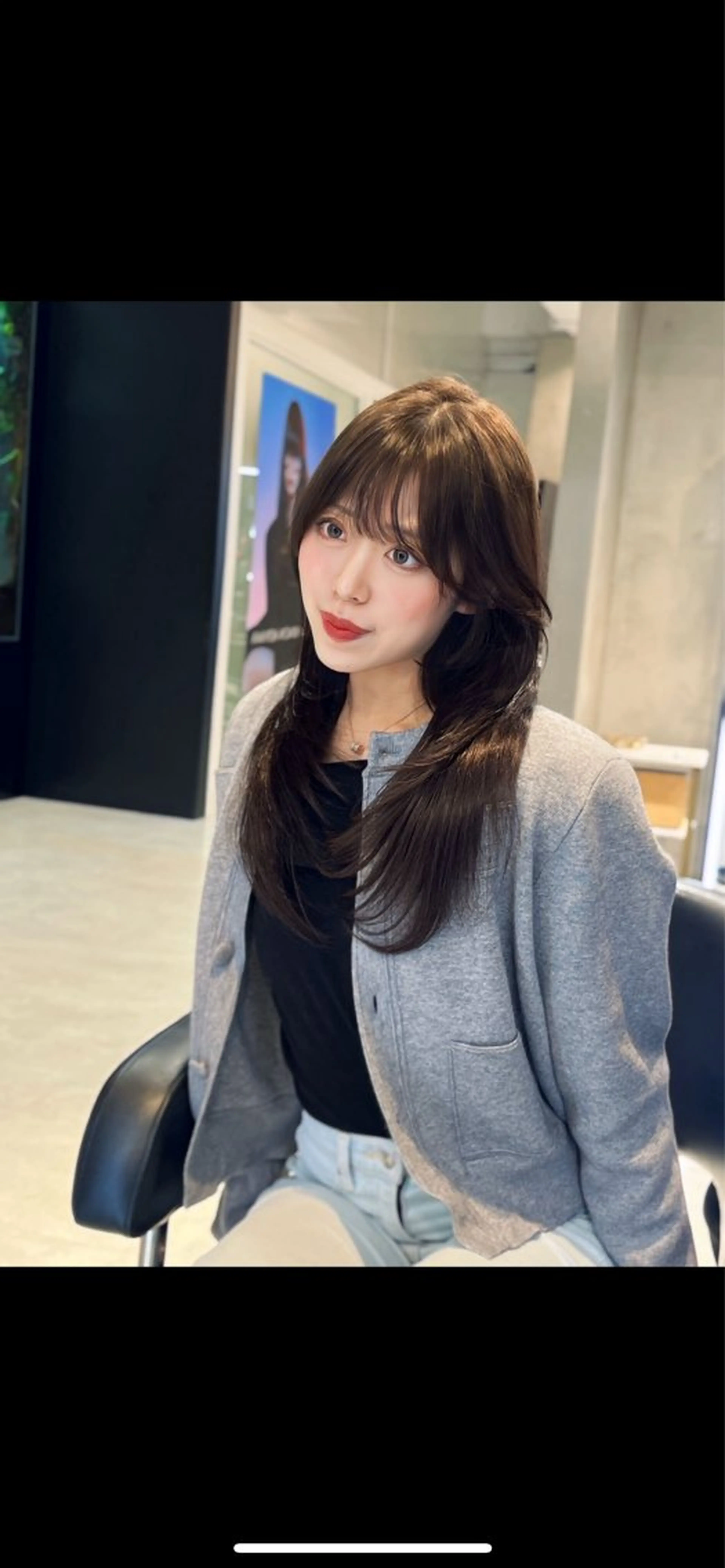 ロング カット ヘアカラー トリートメント 海野翔吾🇨🇳 ワンホンレイヤーのヘアスタイル