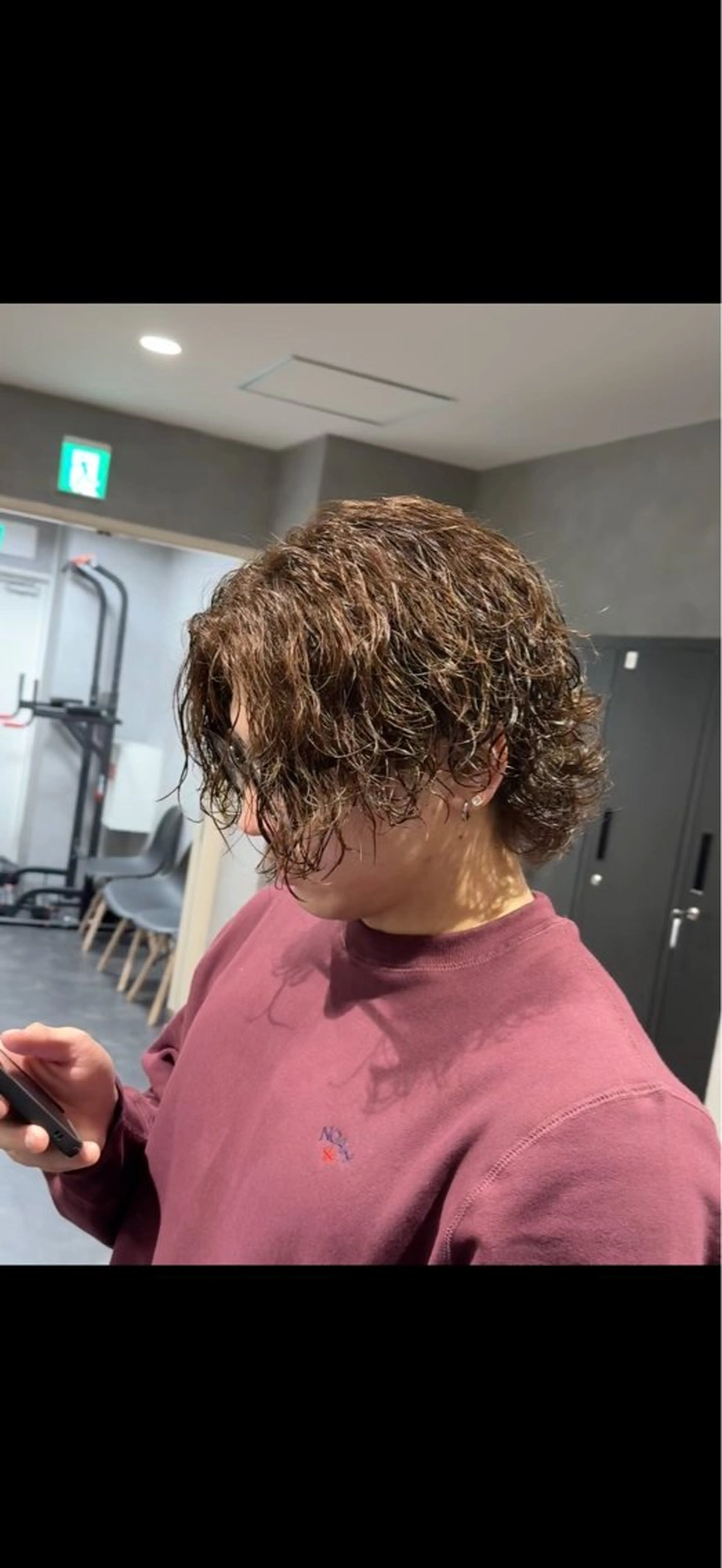 ミディアム パーマ メンズ カット パーマ メンズパーマ特化 美容師kouyaのヘアスタイル