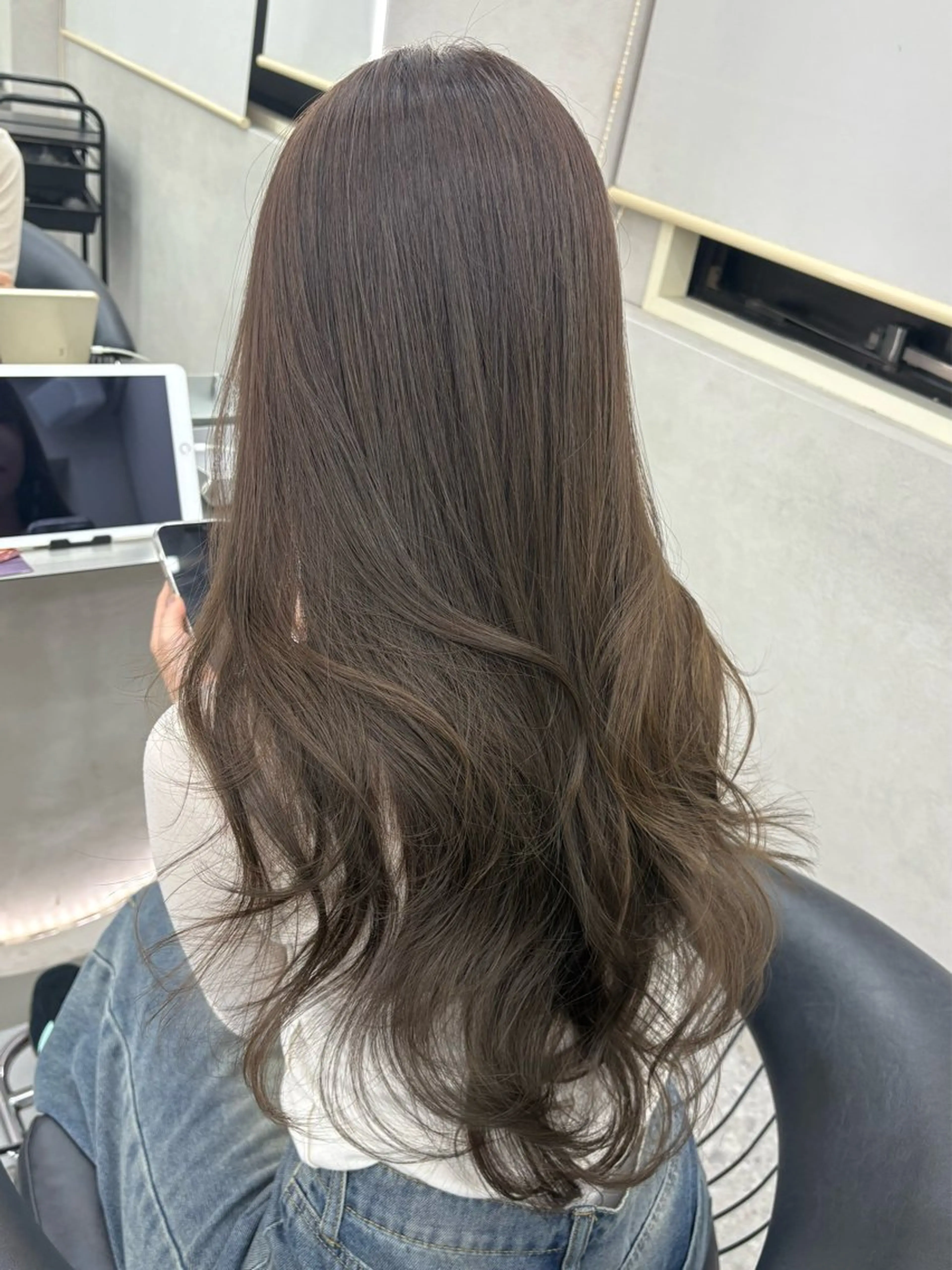ロング カラー ヘアアレンジ カット ヘアカラー fumika🎀 韓国ヘアのヘアスタイル