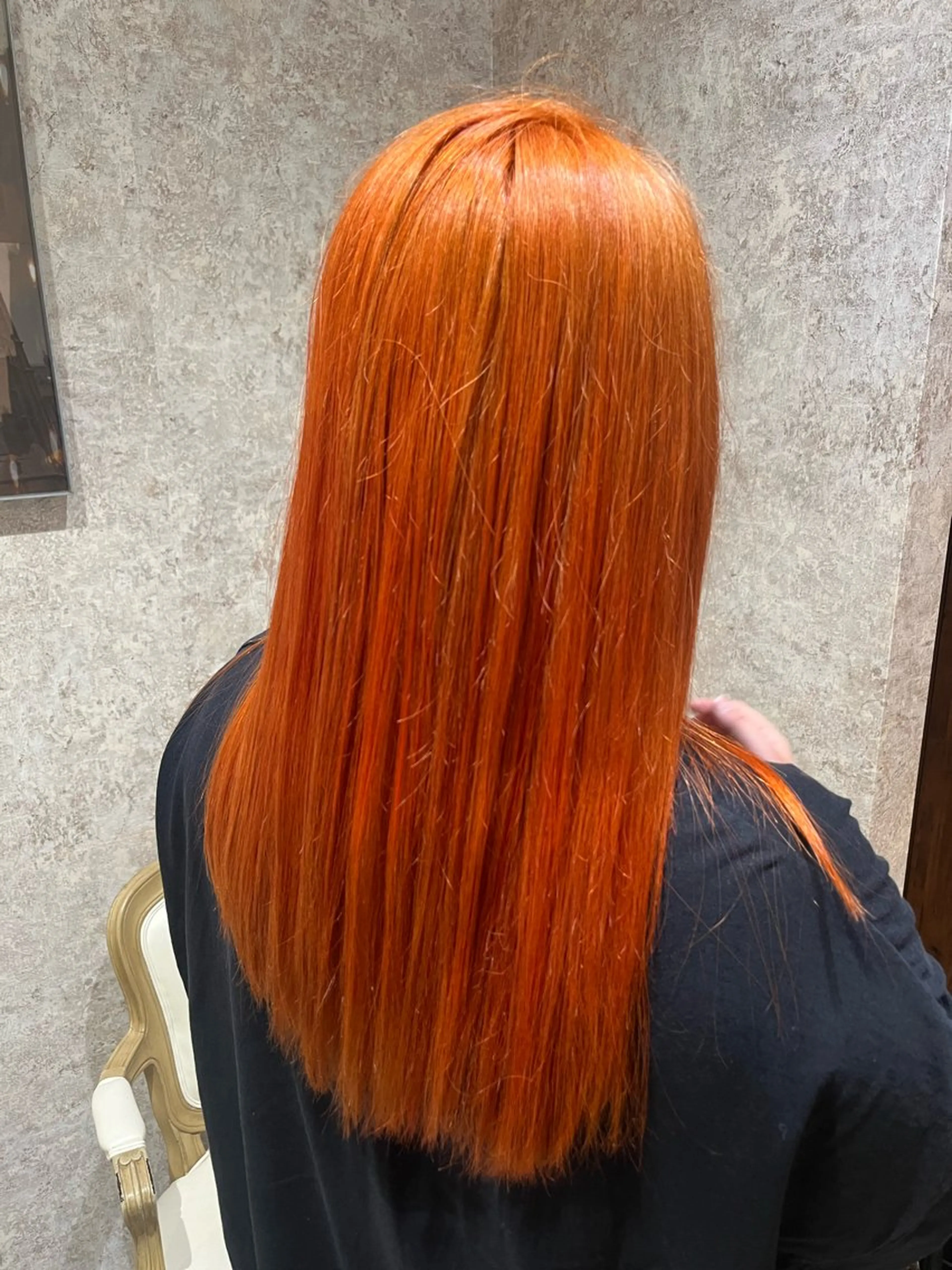 ロング カラー ヘアカラー シャドールーツ earth　深川愛実のヘアスタイル