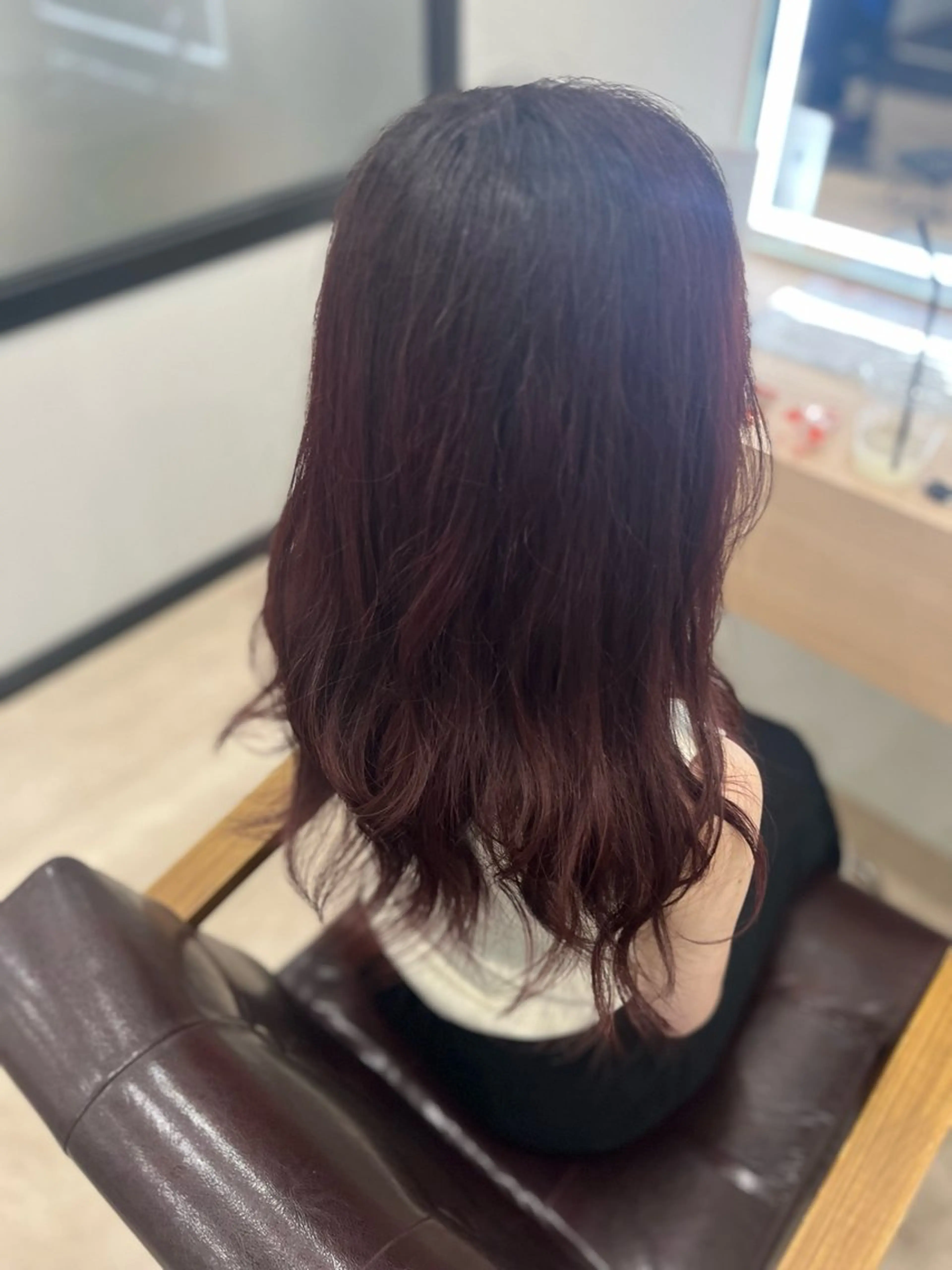 ミディアム カラー レッドカラー Little福岡 ‪🍀アイのヘアスタイル