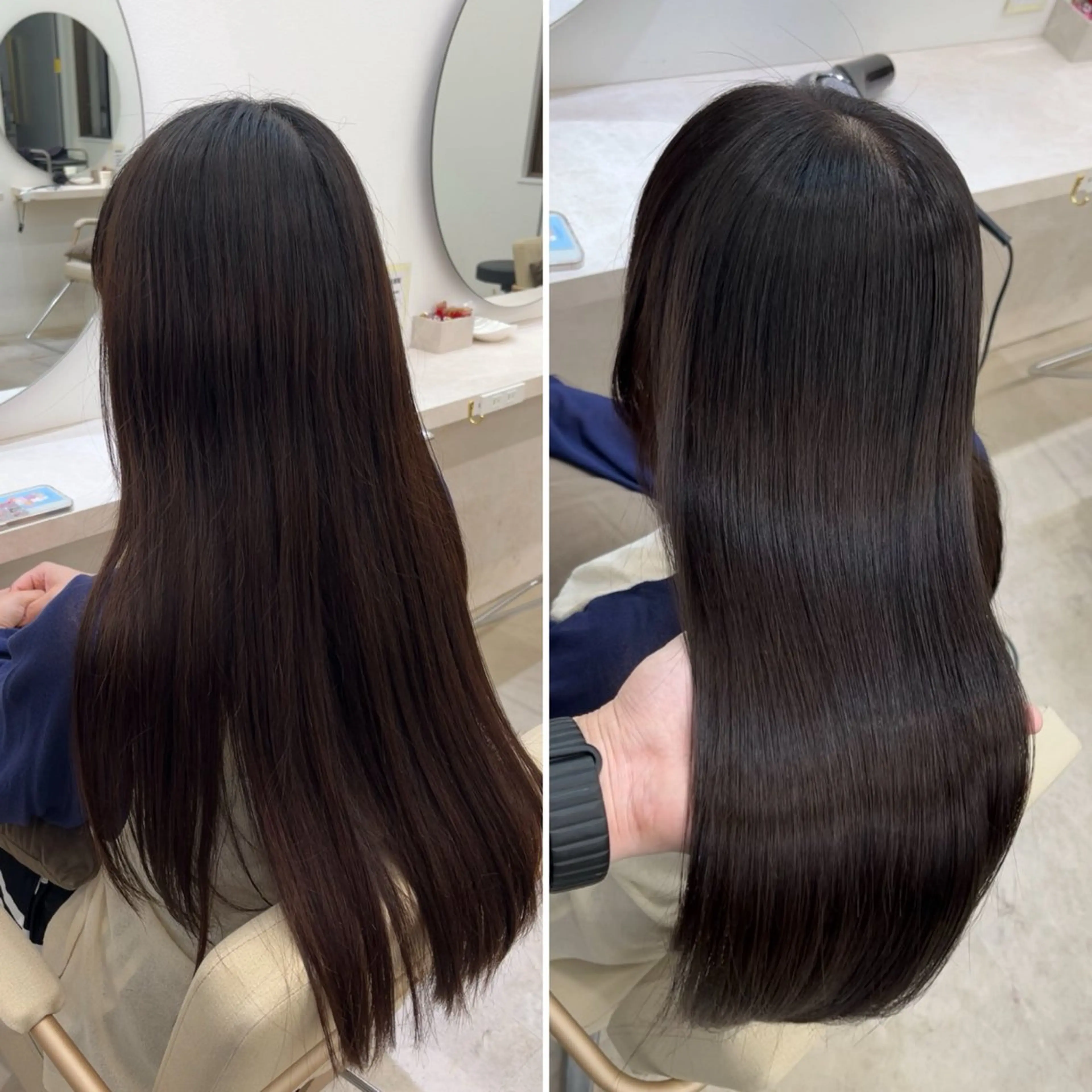 ロング 縮毛矯正 トリートメント 髪質改善/縮毛矯正 梅田茶屋町/西尾祐作のヘアスタイル