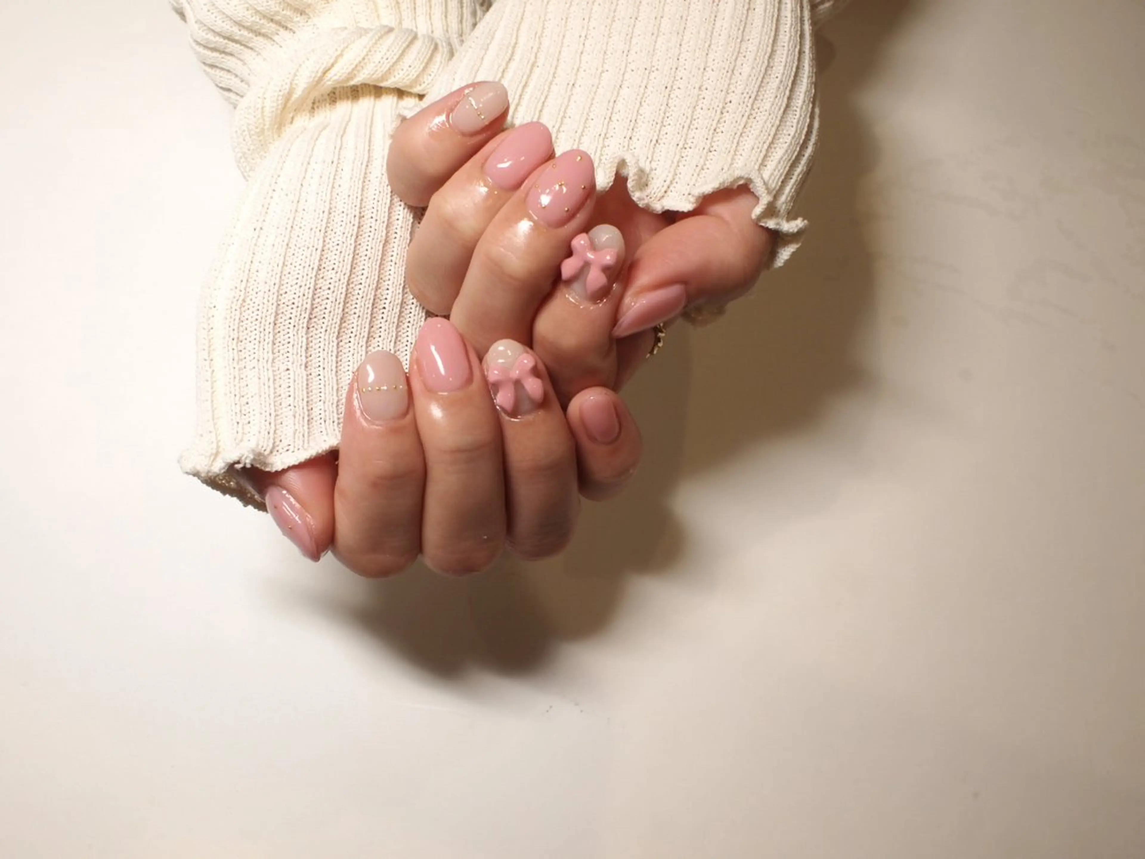 ネイル リボン シンプルネイル 【ORGAN】 nailのネイルデザイン