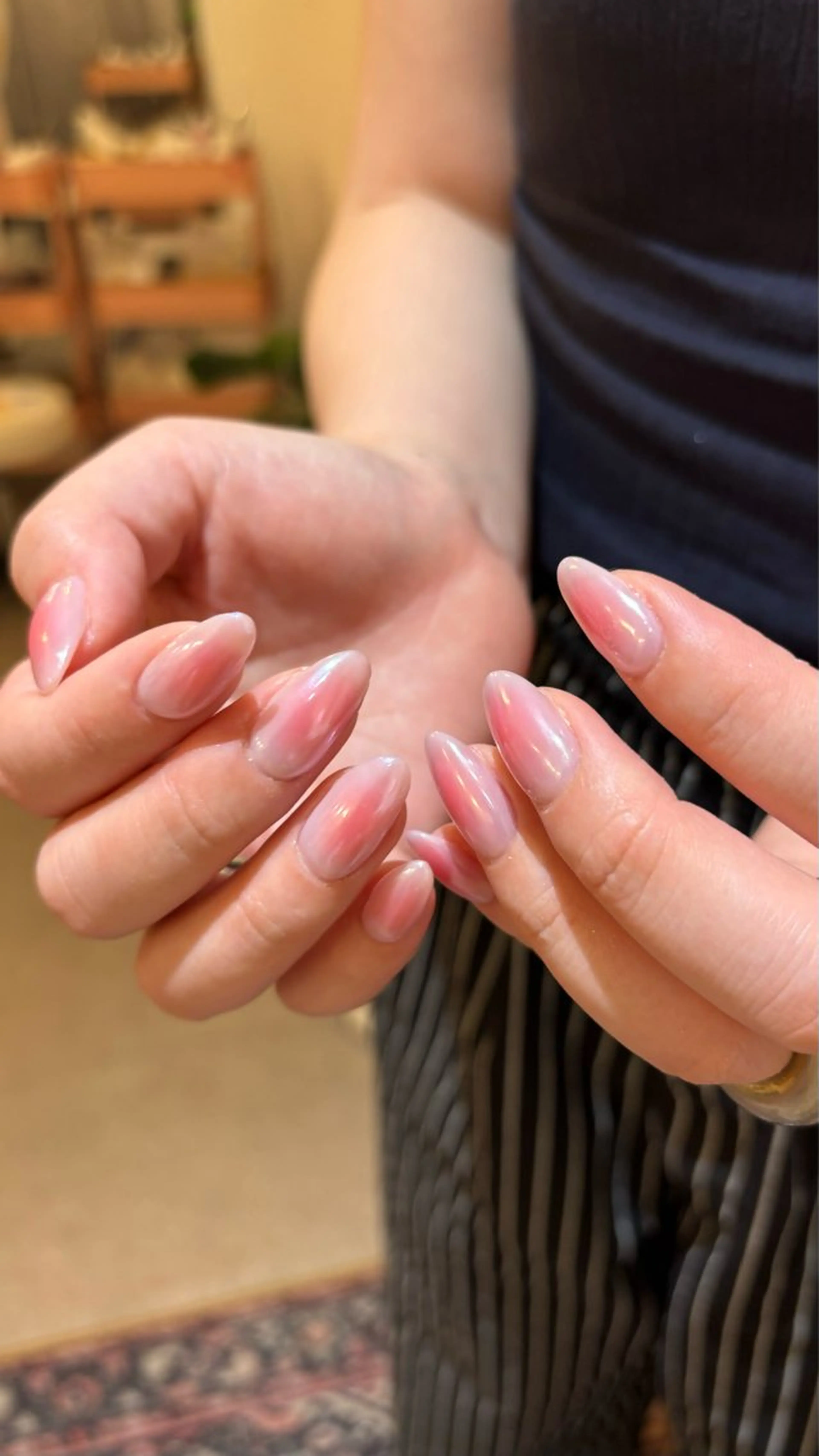 ネイル オーロラネイル チークネイル 〖IEN〗Soura (ソウラ/想来)のネイルデザイン